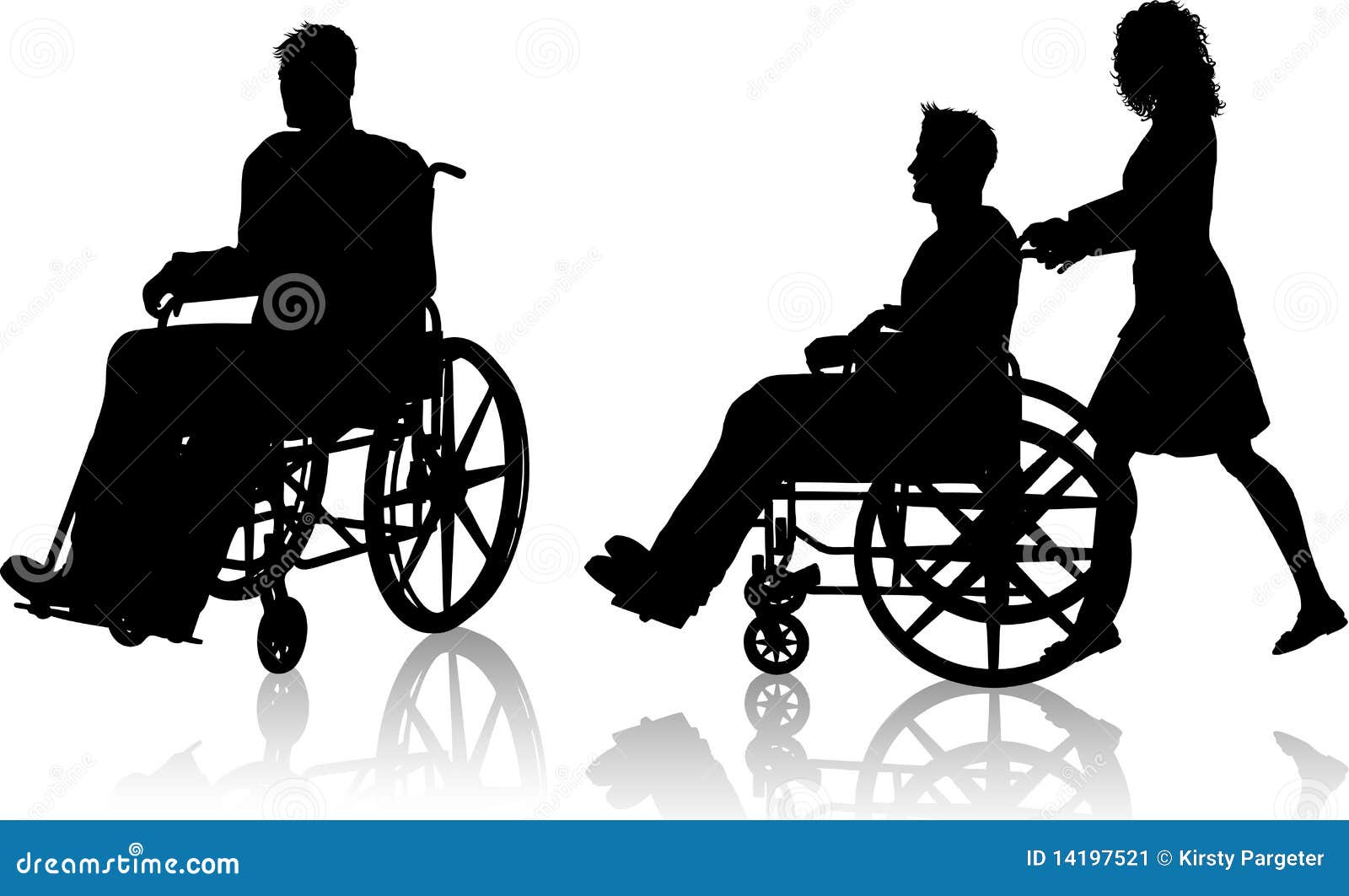 man and woman with wheelchair