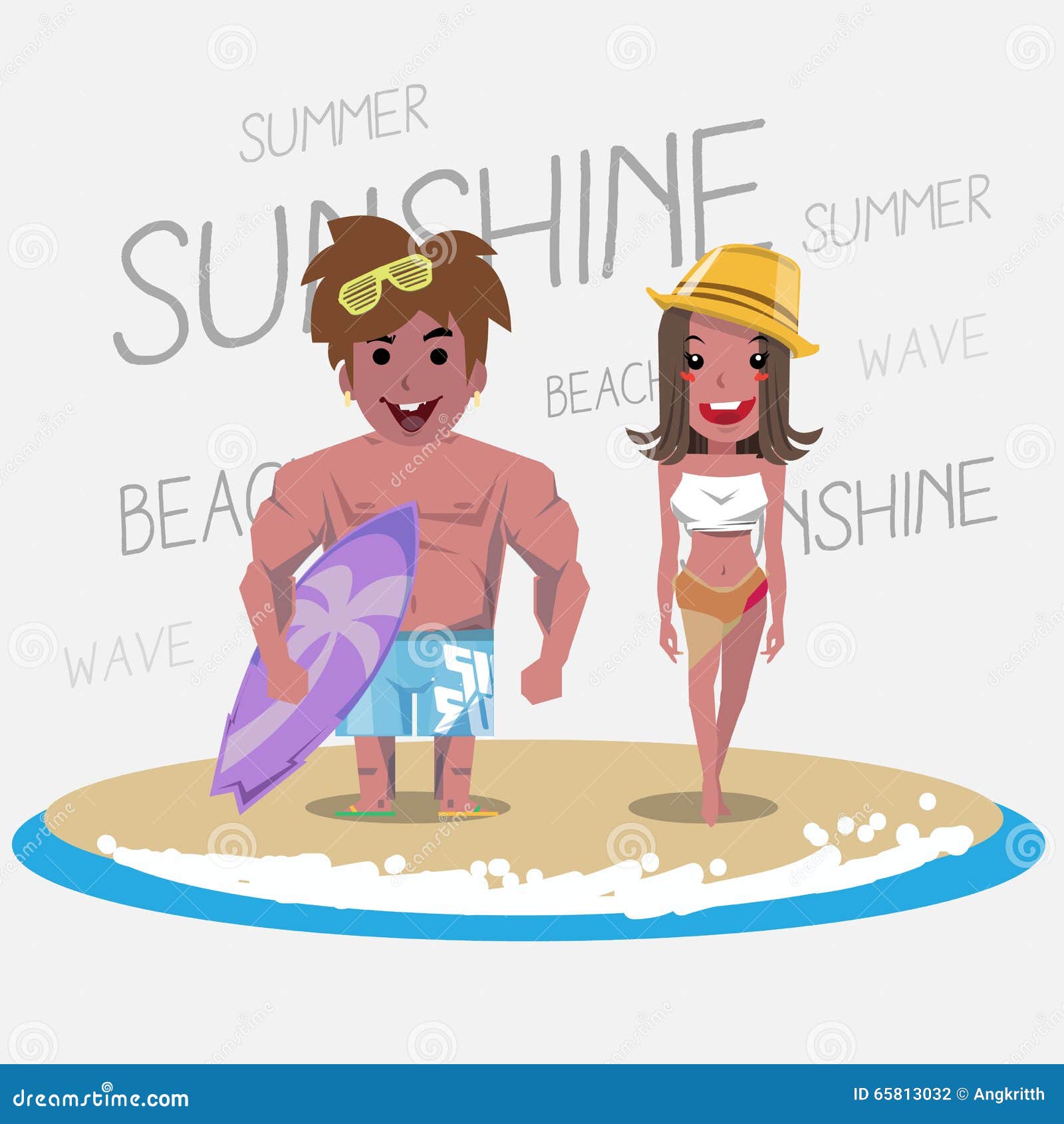 Women On Beach Set On Transparent Background Vector Illustration