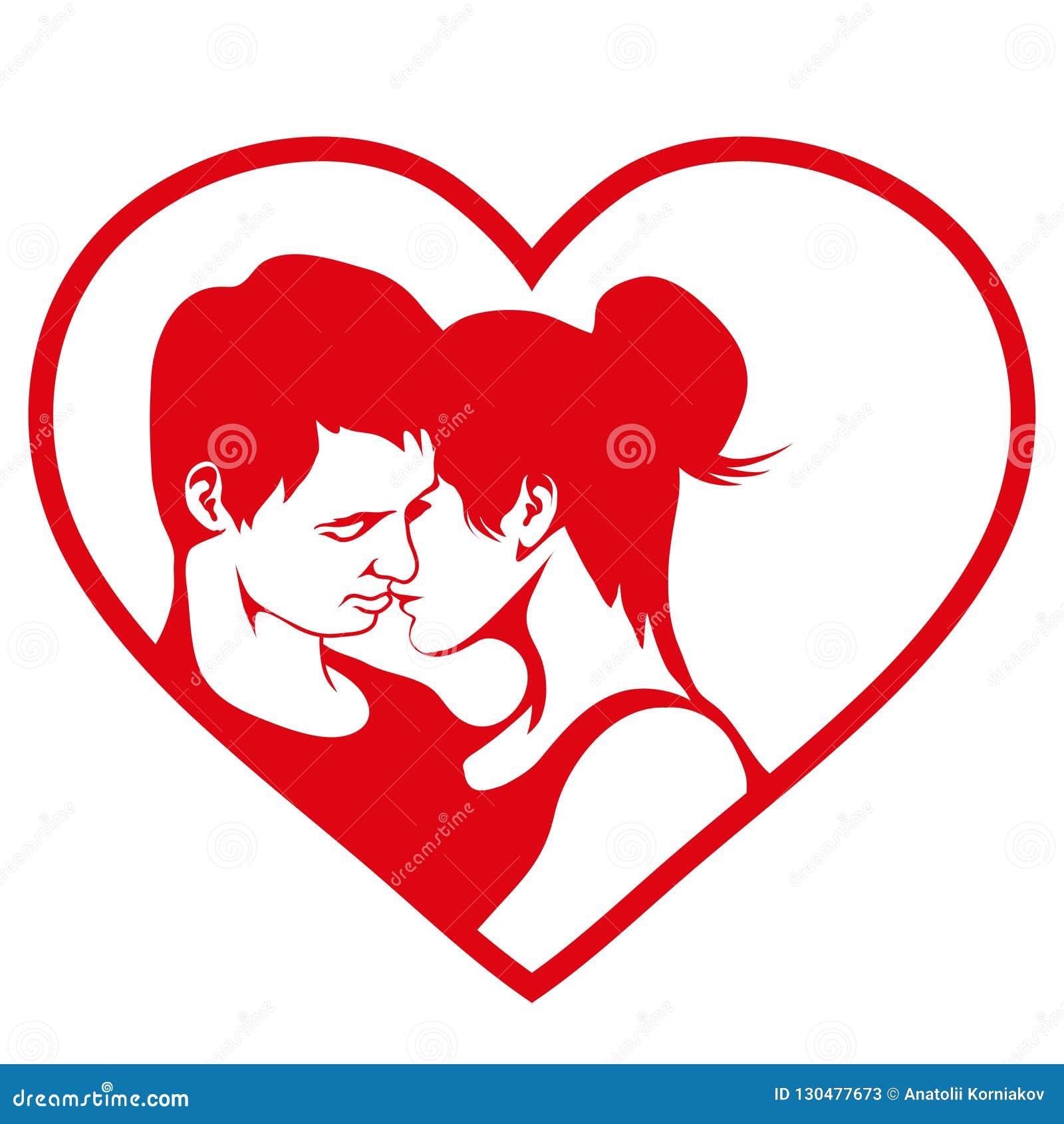 Free Vector  Heart logo. love couple logo