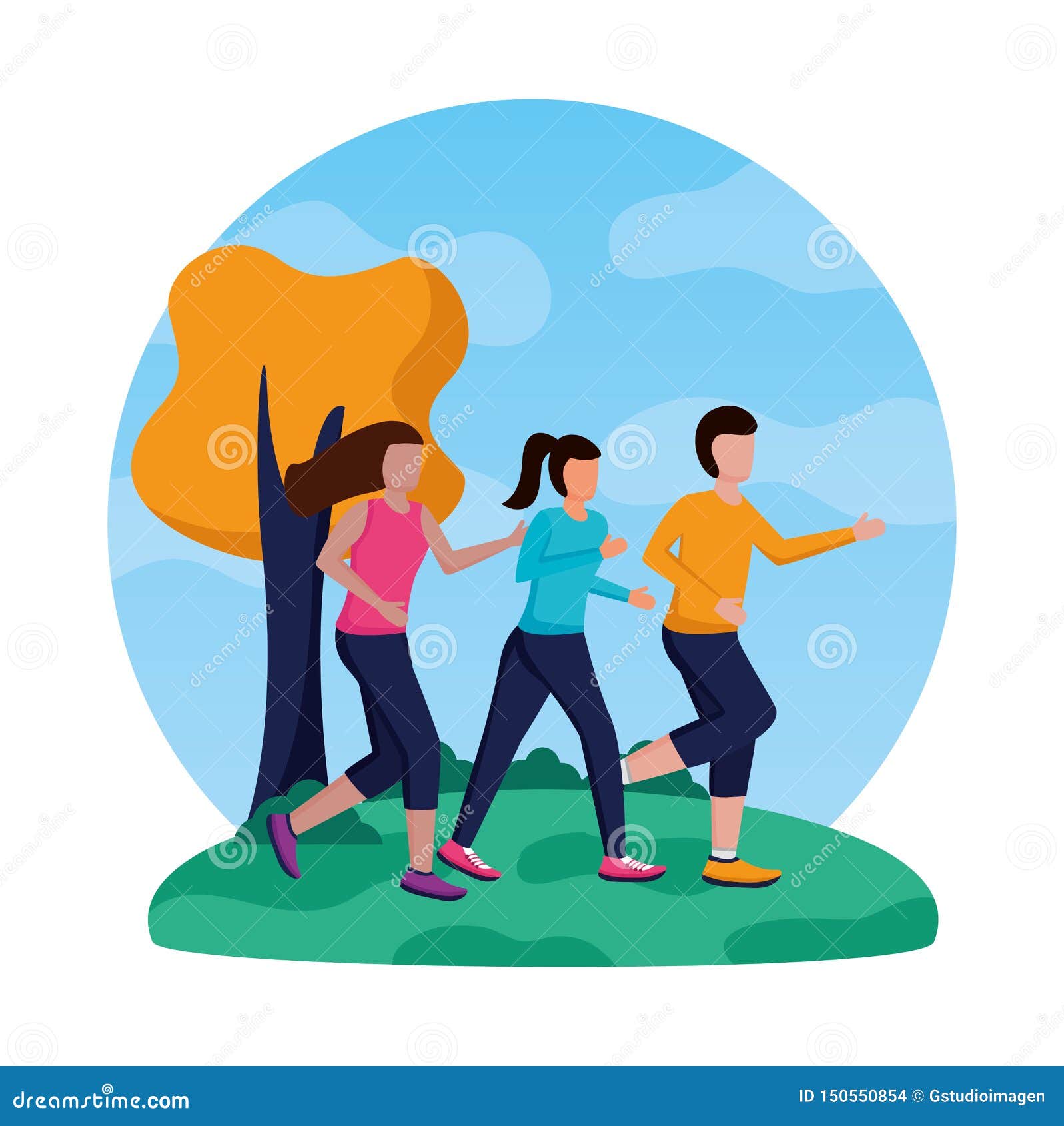 People running activity stock illustration. Illustration of active ...