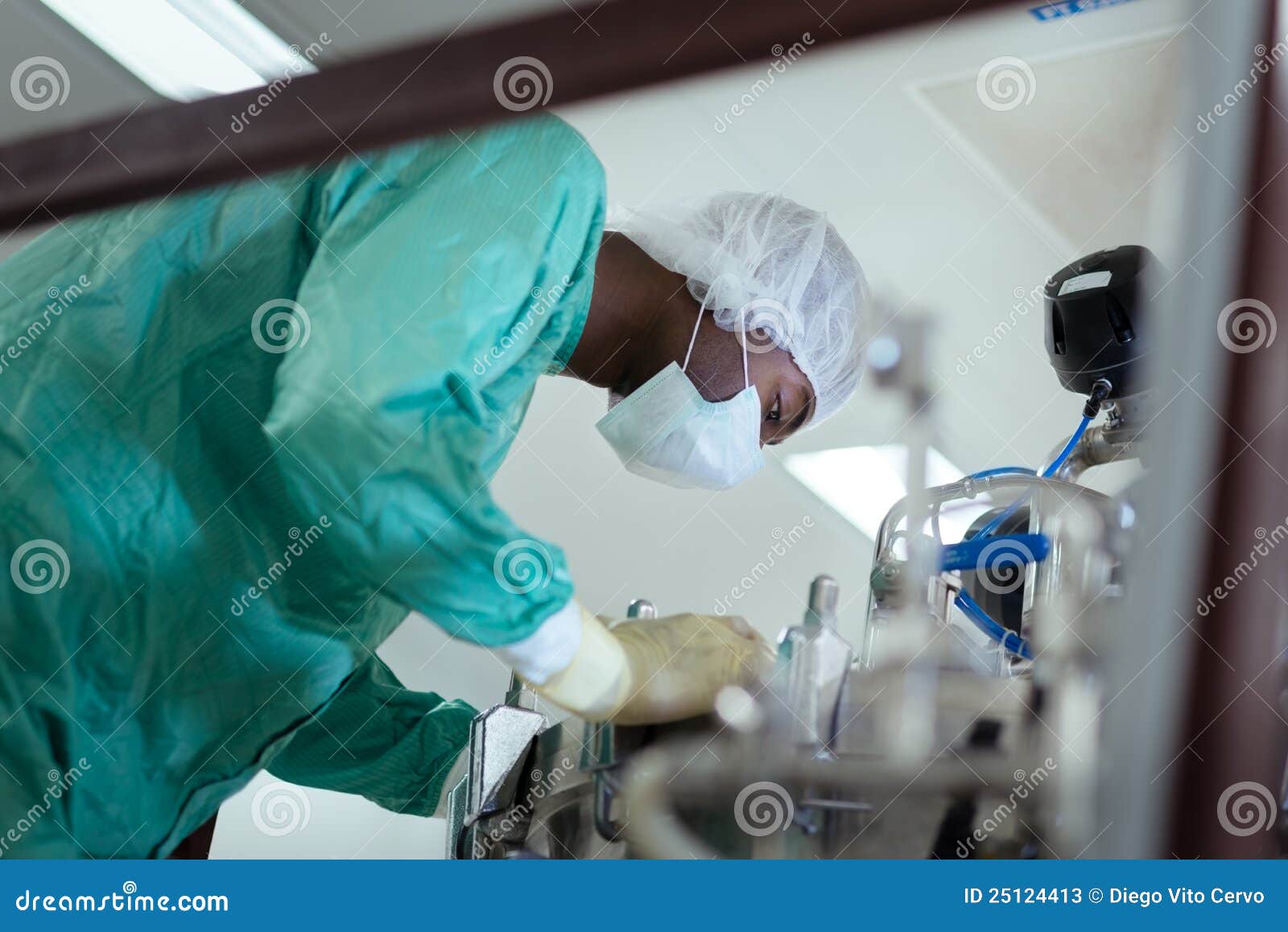 man working in pharmaceutical laboratory