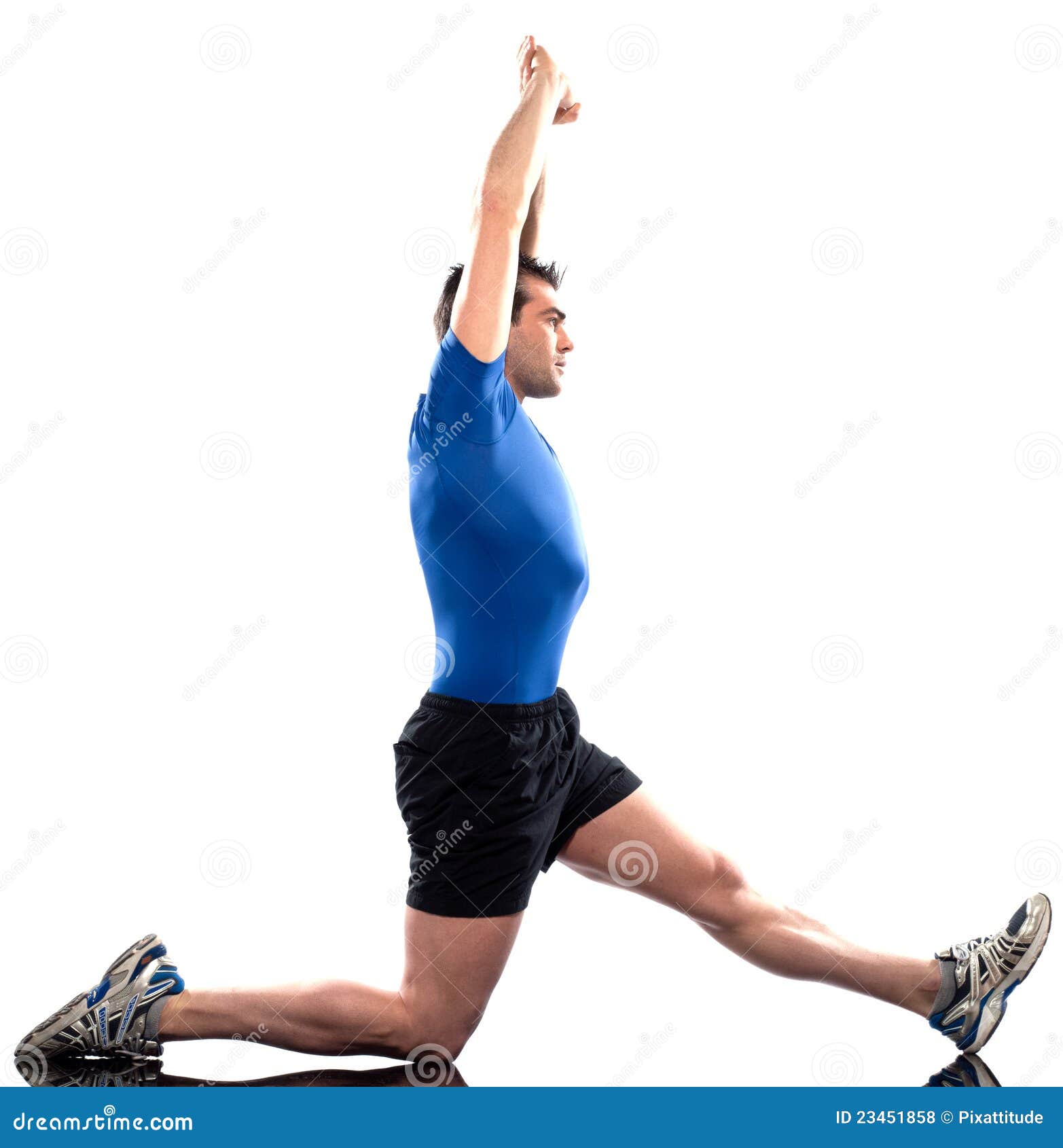 Man Workout Fitness Posture Stock Photo Image of kneeling, body 23451858