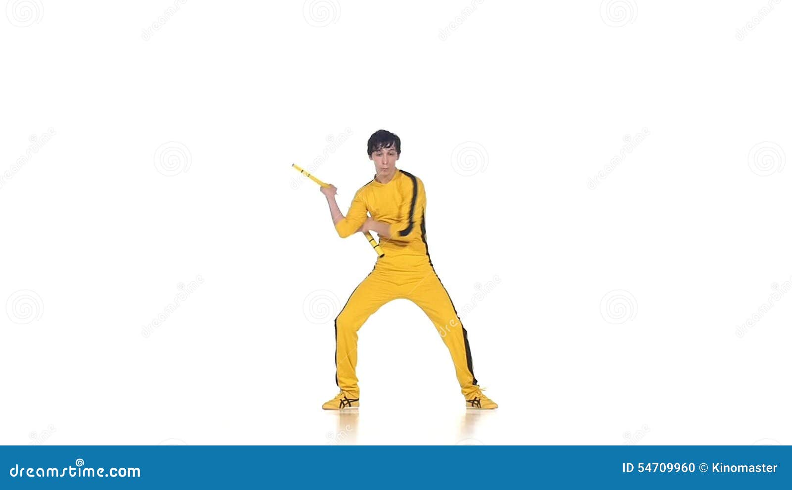 Man in Yellow Suit Training Karate and Expertly Stock Footage - Video of  arts, black: 54709960