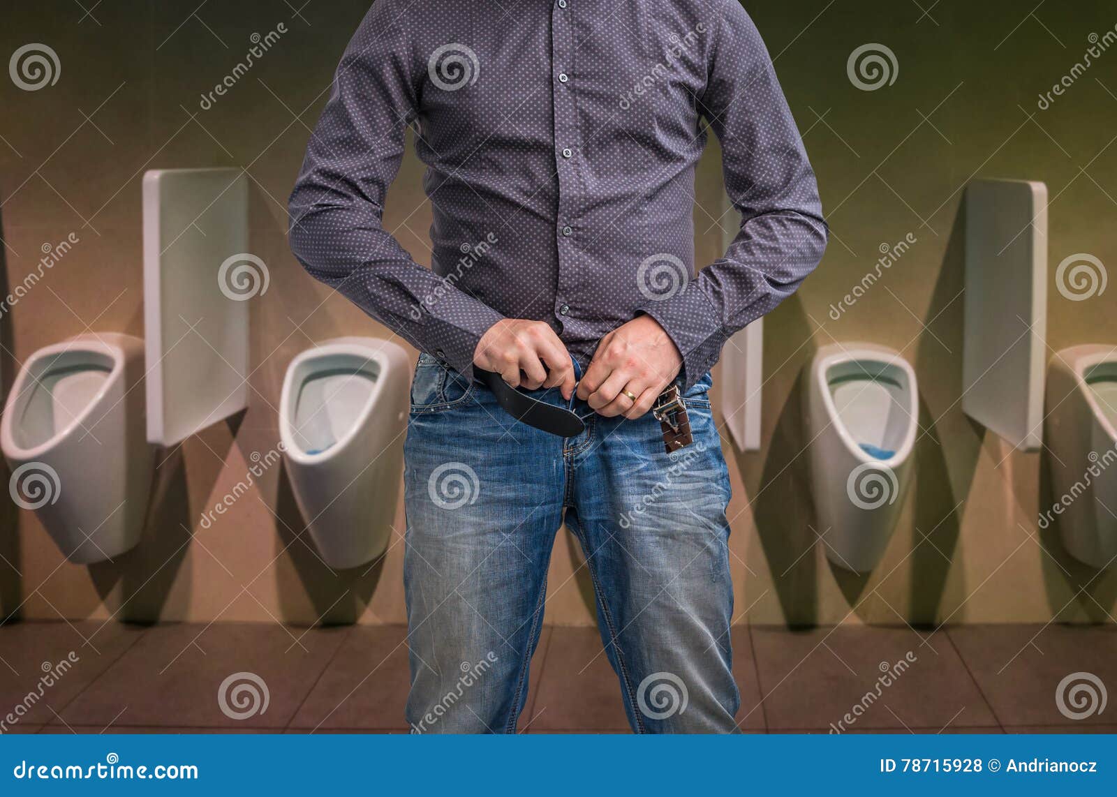 Man Peeing Jeans