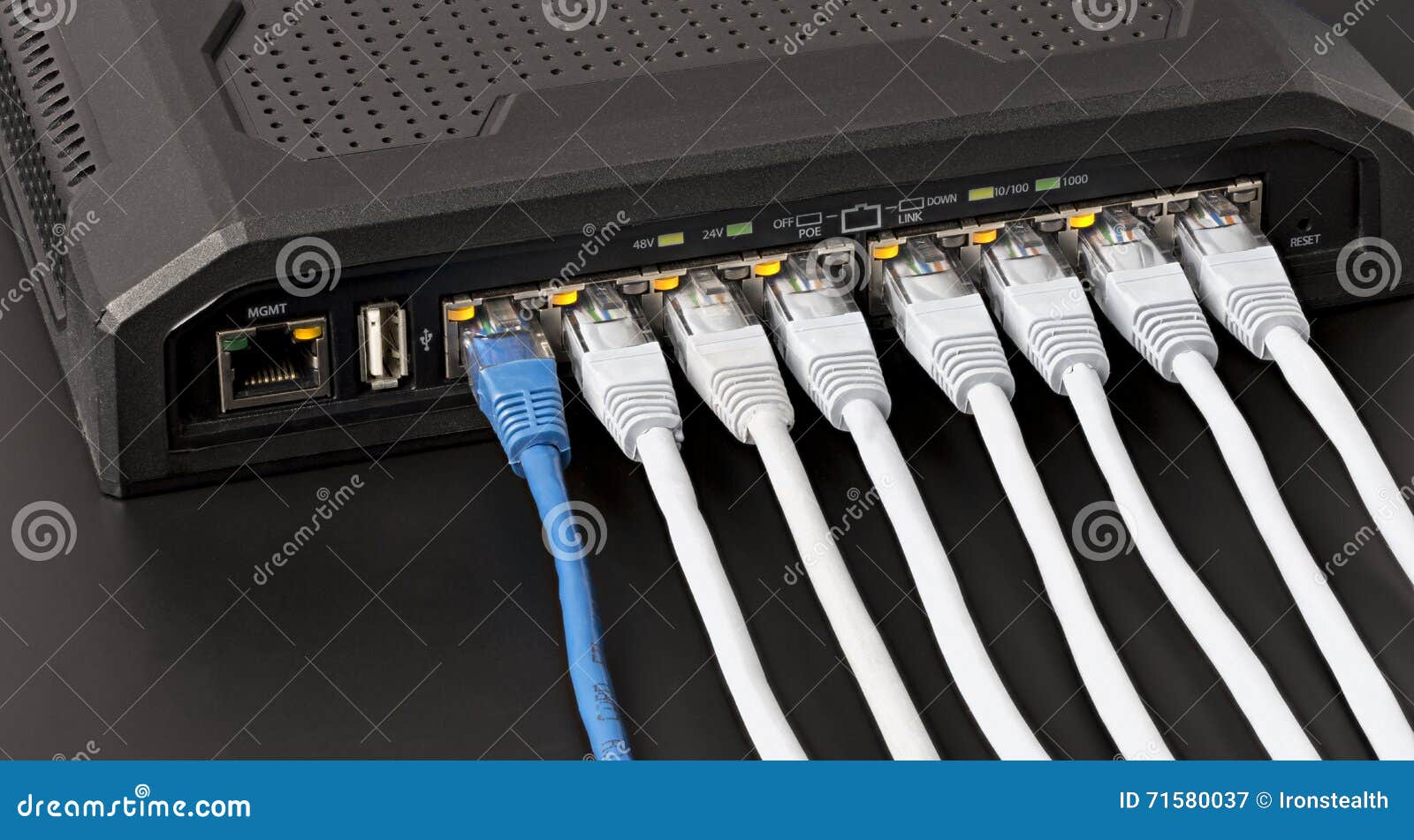 managed lan switch with 10 power over ethernet gigabit ports