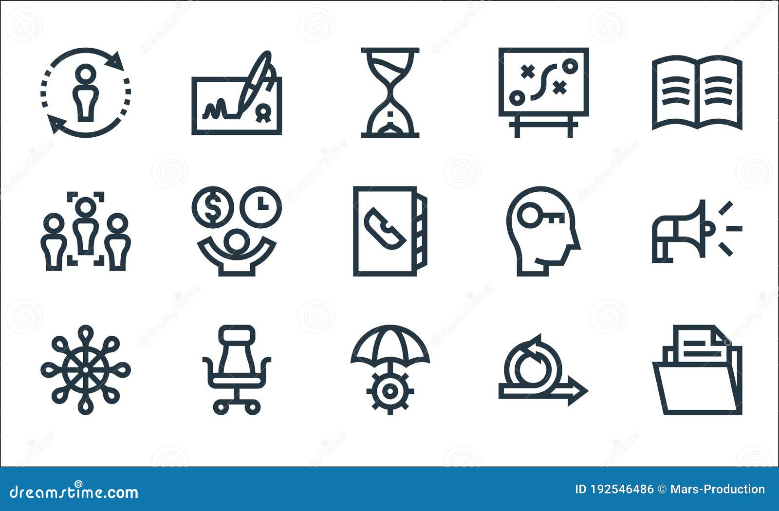 management line icons. linear set. quality  line set such as folder, risk, steering wheel, agile, office chair, choice, key