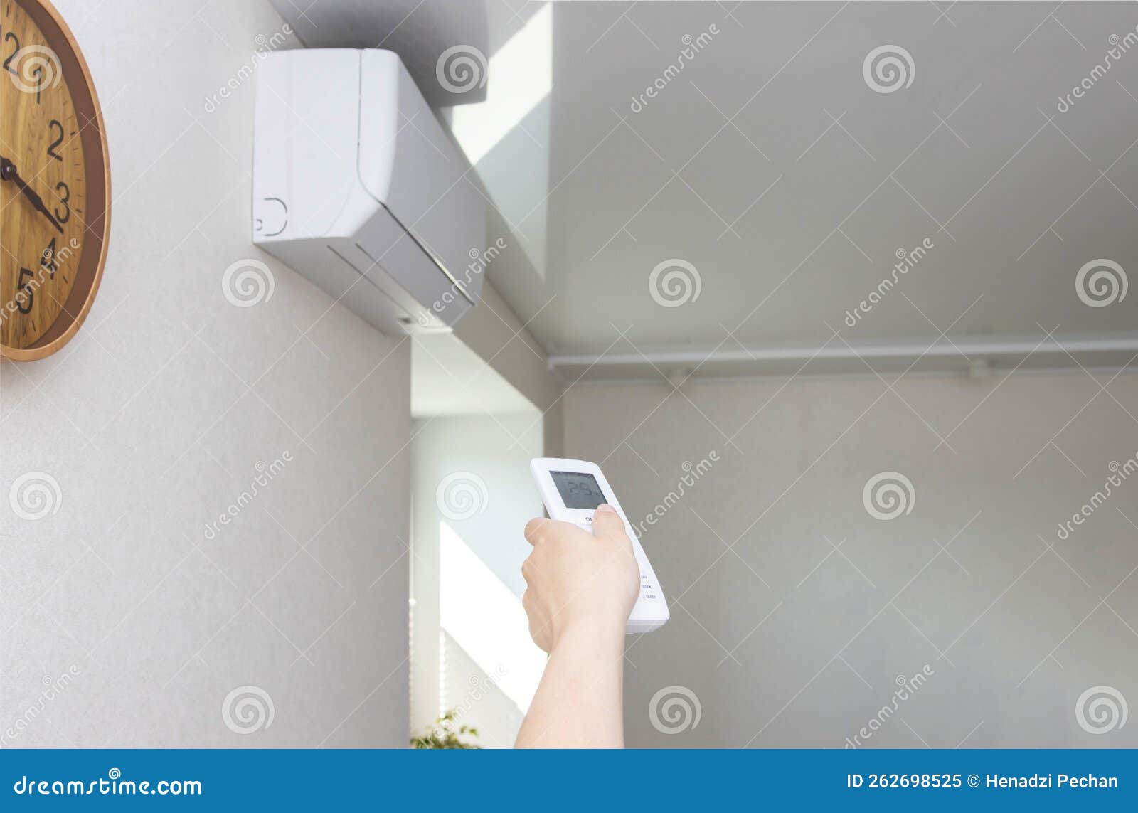 Management of a Wall Split System in the Office Using a Control Panel. Air Conditioner in the