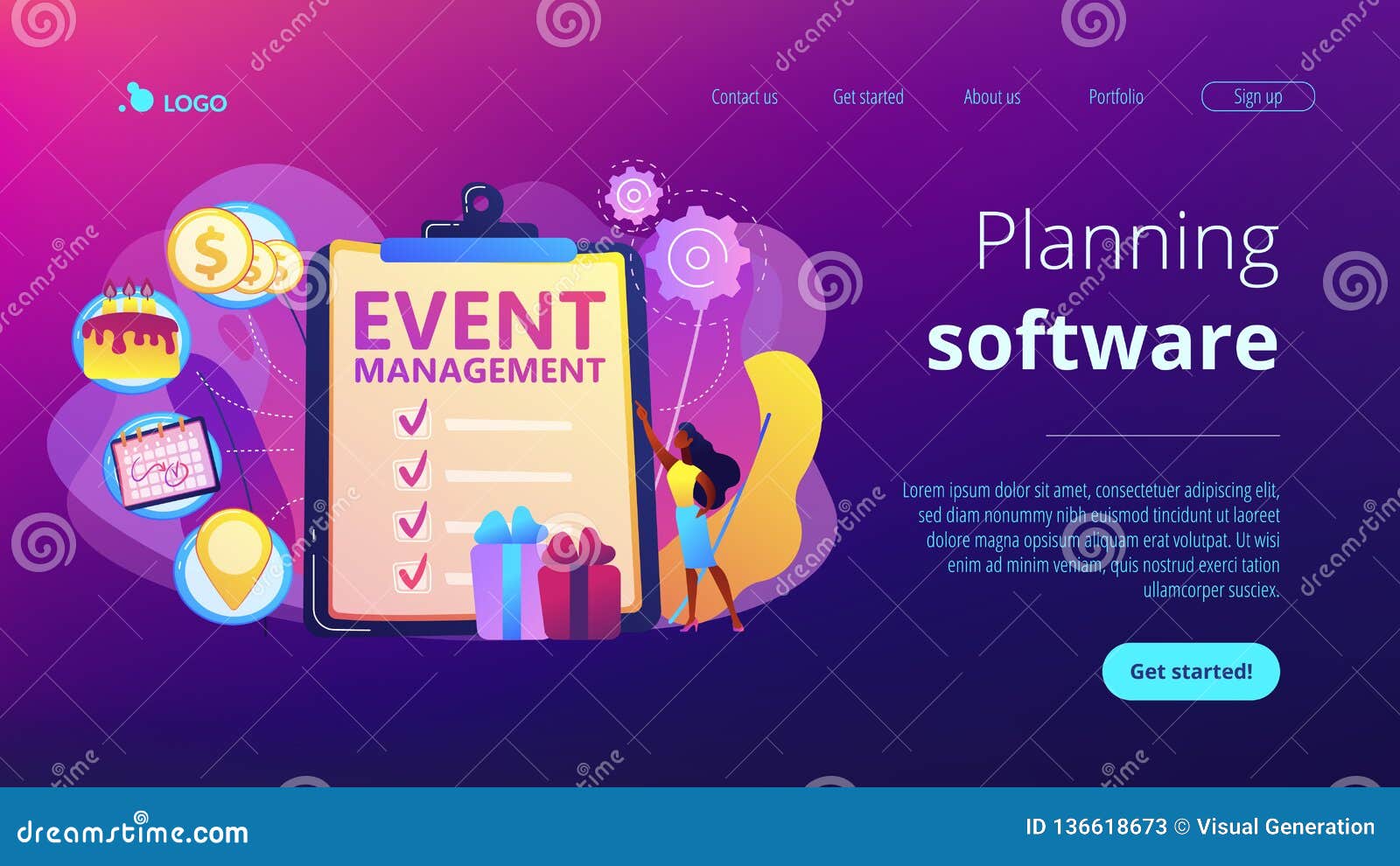 Event planner website template free download word document