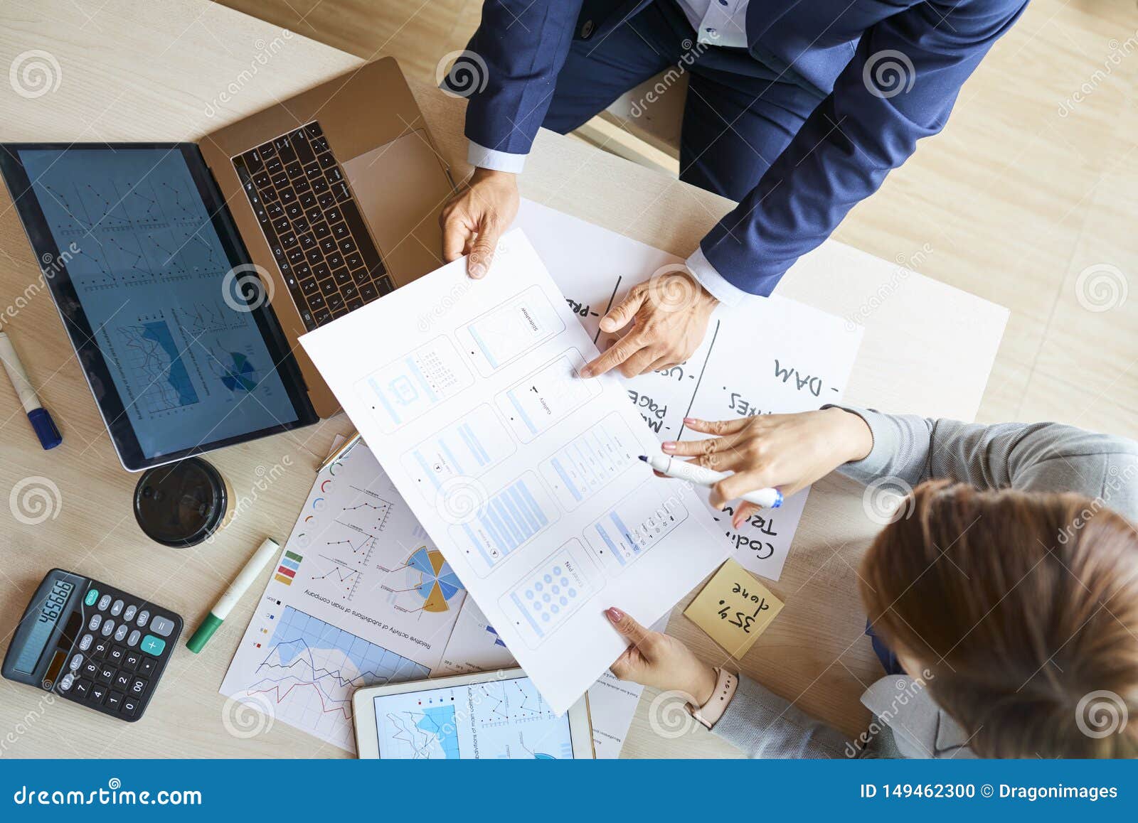 Managers Discussing Application Interface Stock Photo Image of