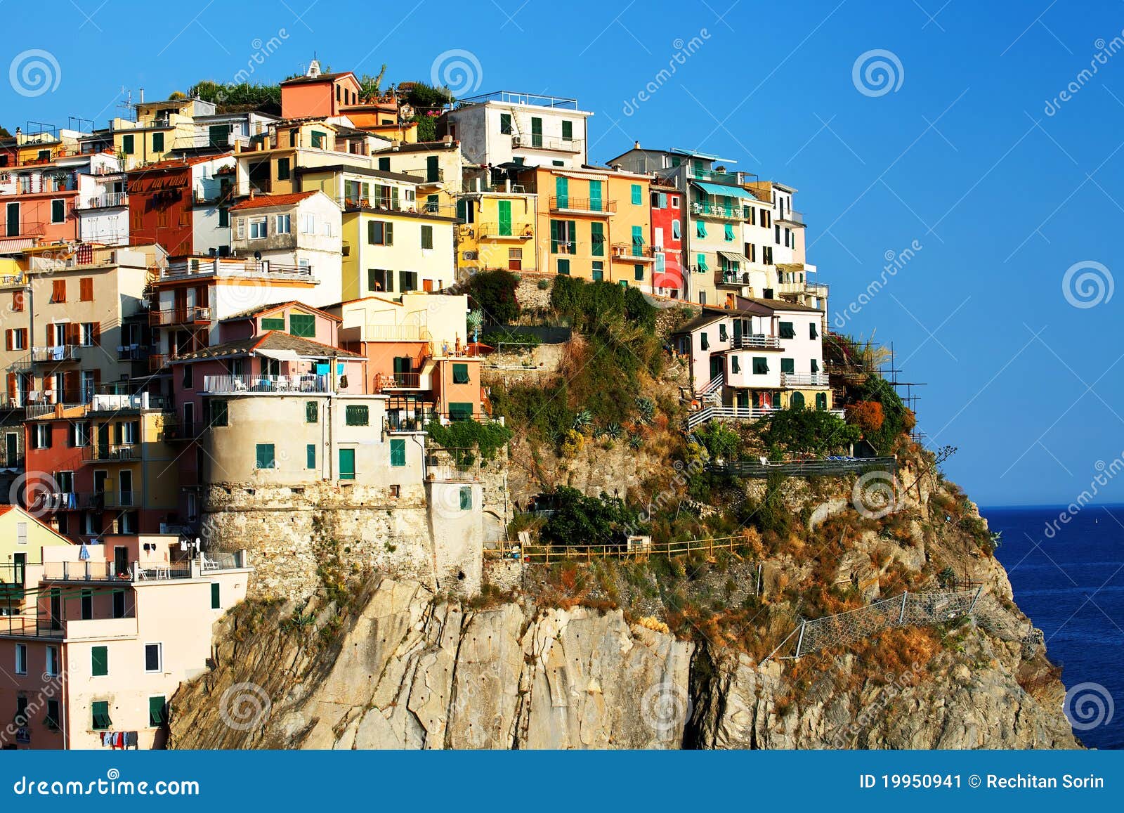 Manarola Village, Cinque Terre, Italy Stock Image - Image of blue ...