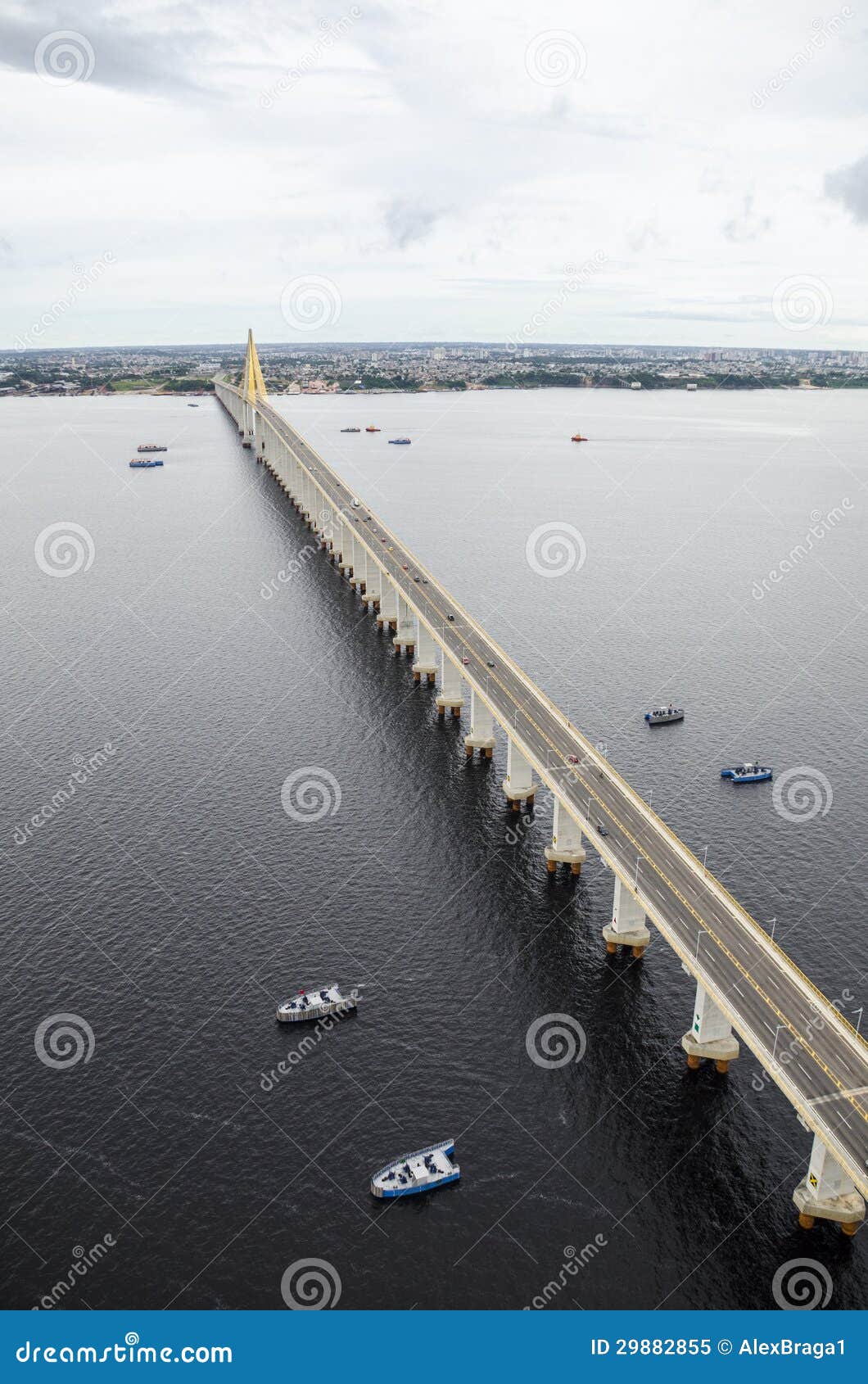 manaus-iranduba bridge over negro river.