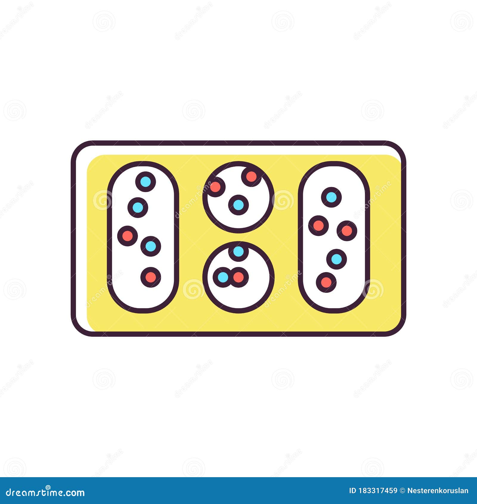 Download Mancala RGB color icon stock vector. Illustration of game - 183317459