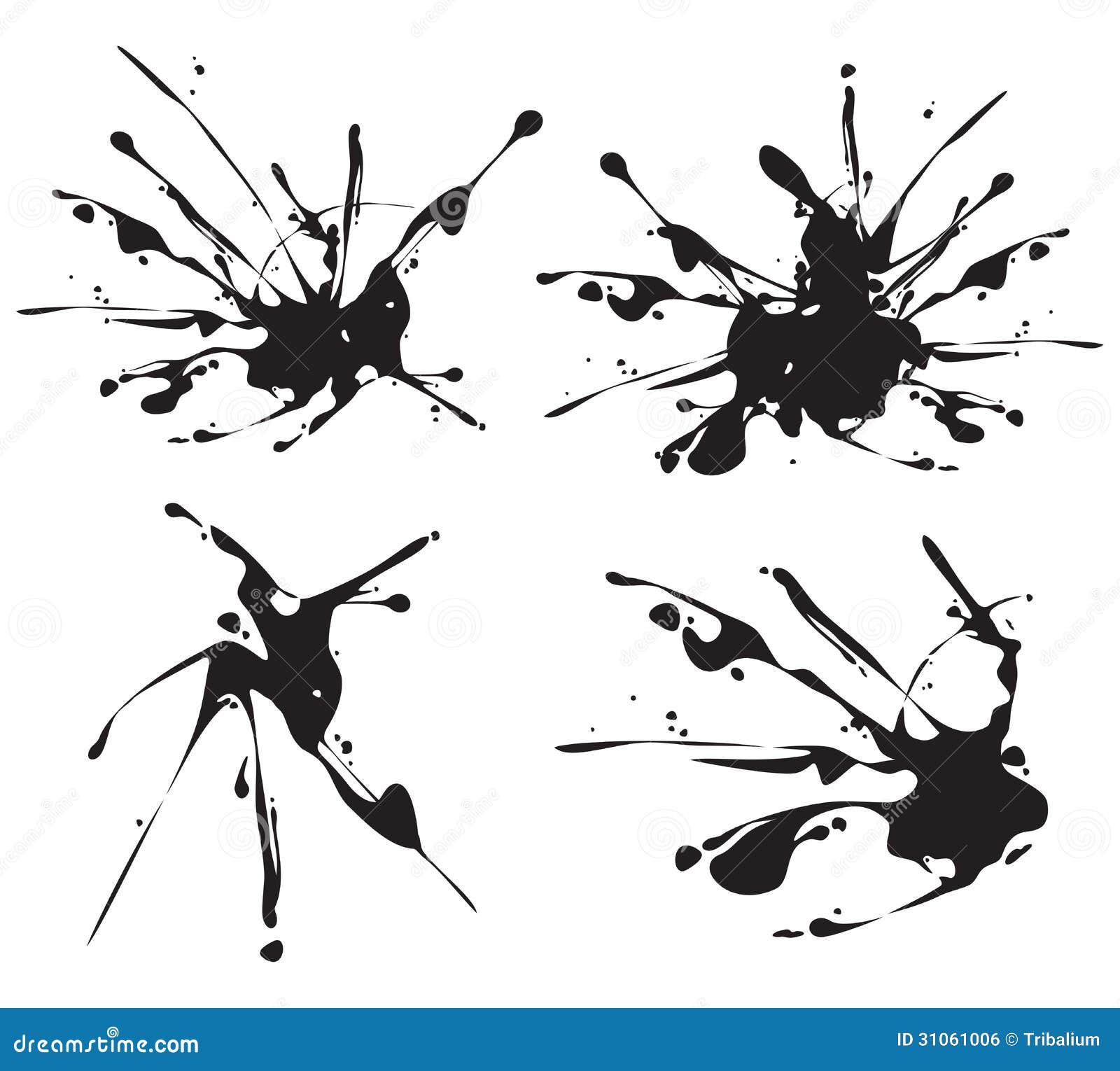 Manchas negras del vector ilustración del vector. Ilustración de negro