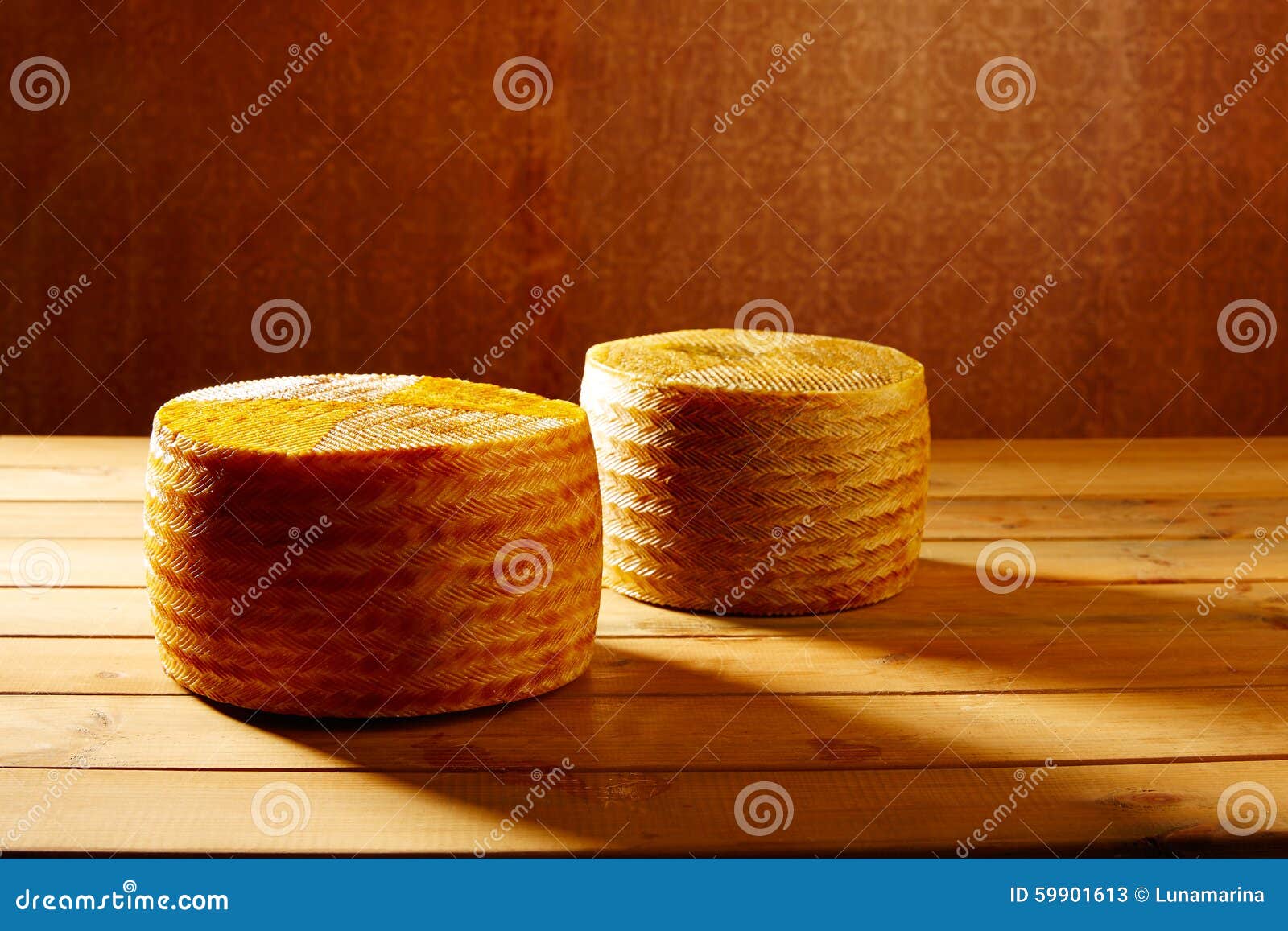 manchego cheese from spain in wooden table