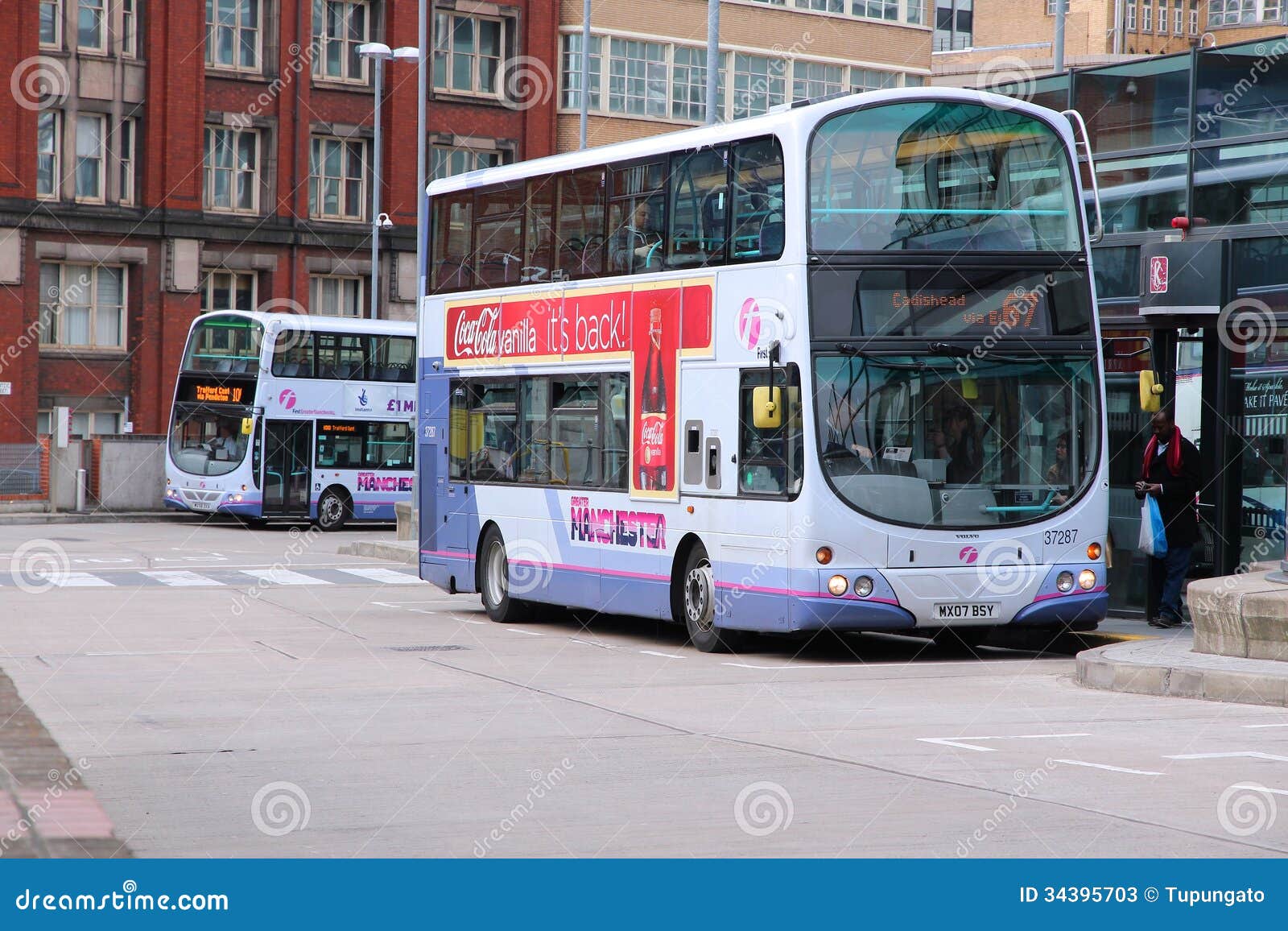 Manchester buses editorial stock photo. Image of group - 34395703