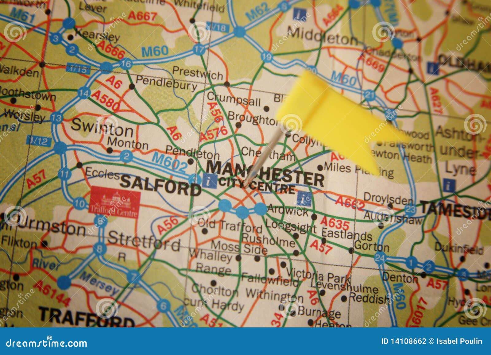 Manchester city stock photo. Image of close, roadmap 14108662