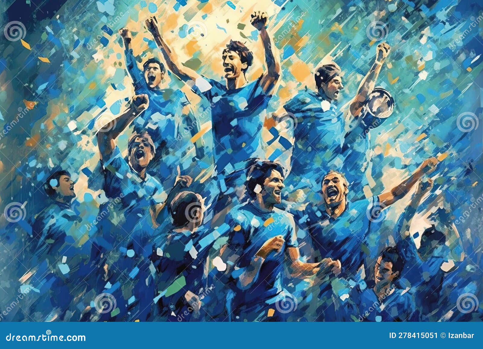 Premium AI Image  Stadium arena celebrating Manchester city winnning champions  league illustration generative ai