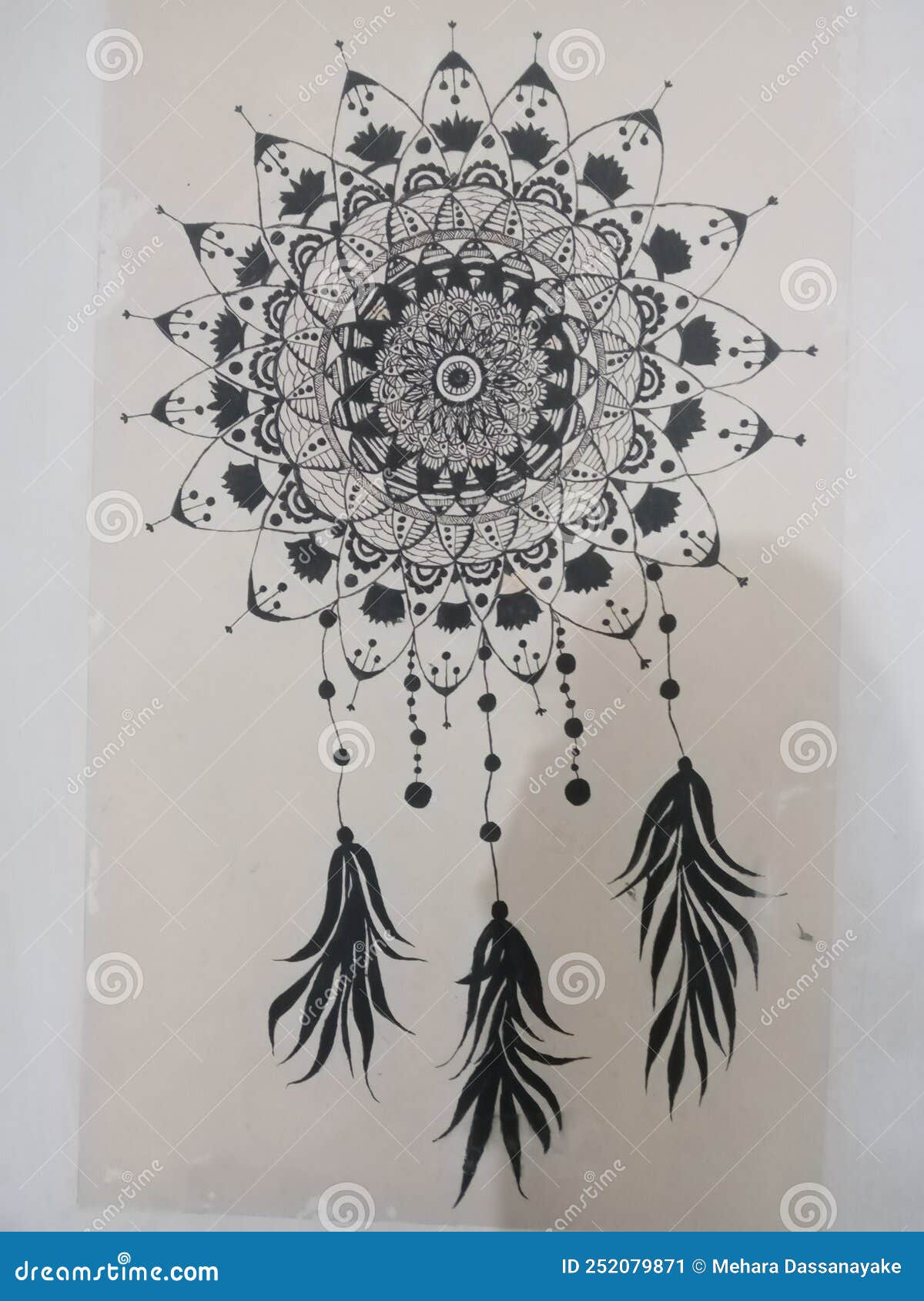 Mandala Art Dream Catcher Wall Art Design Stock Image Image of dream