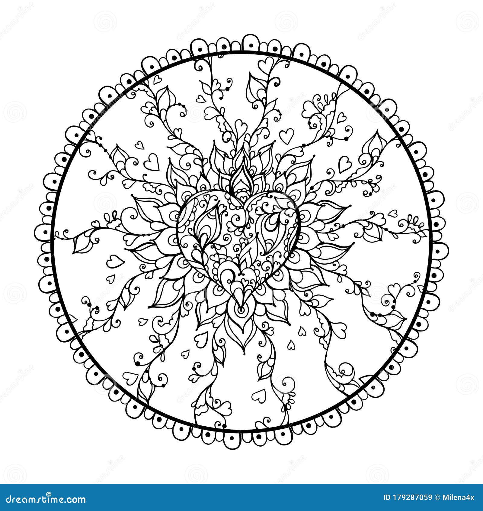 50 Hand Drawing Mandala Therapeutic Stress Relief Adult Coloring Book:  Amazing Mandala's Collection For Meditation, Relaxation and Stress Relief