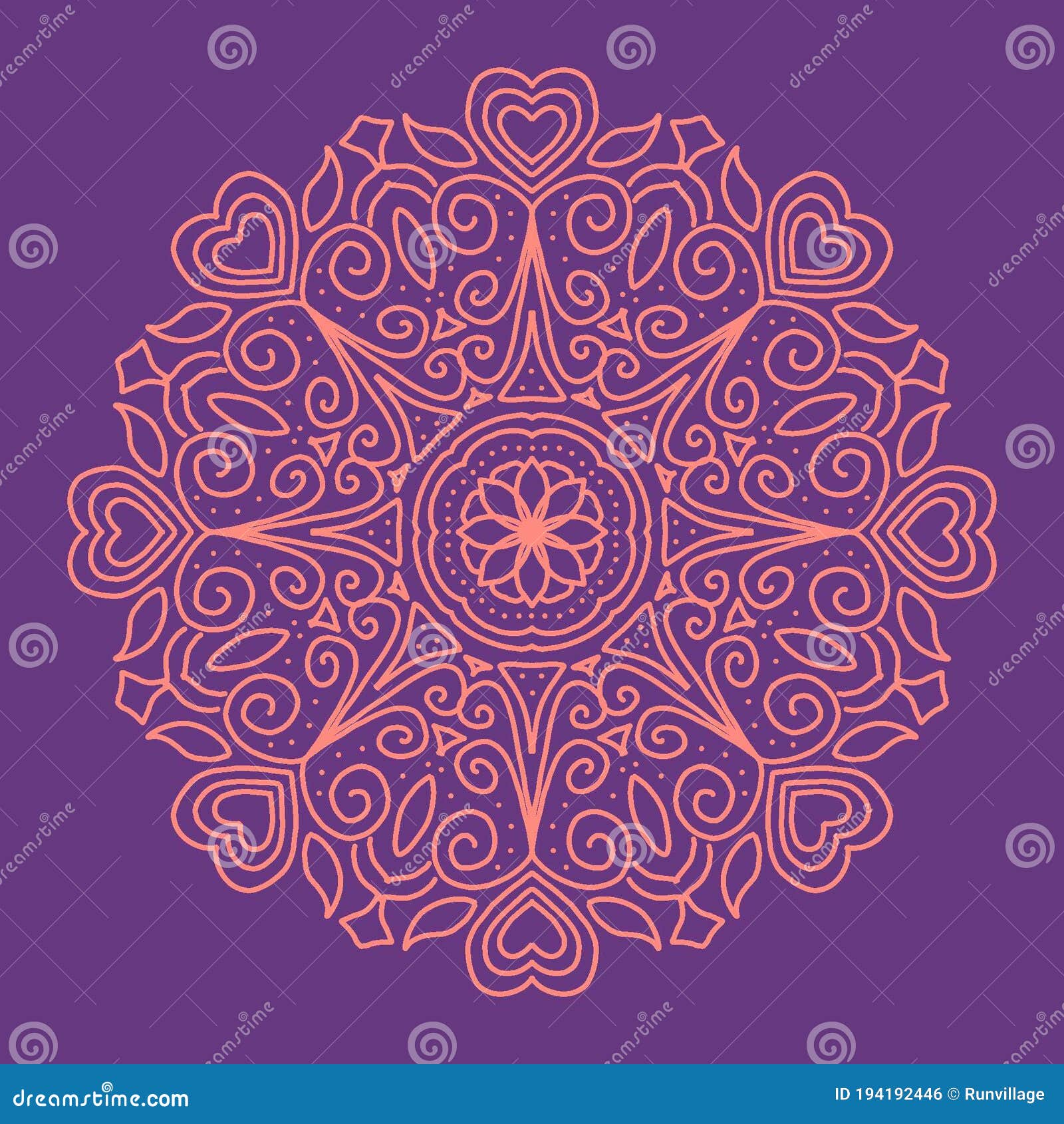 Mandala Colorful Vintage Art, Ancient Indian Vedic Background Design ...