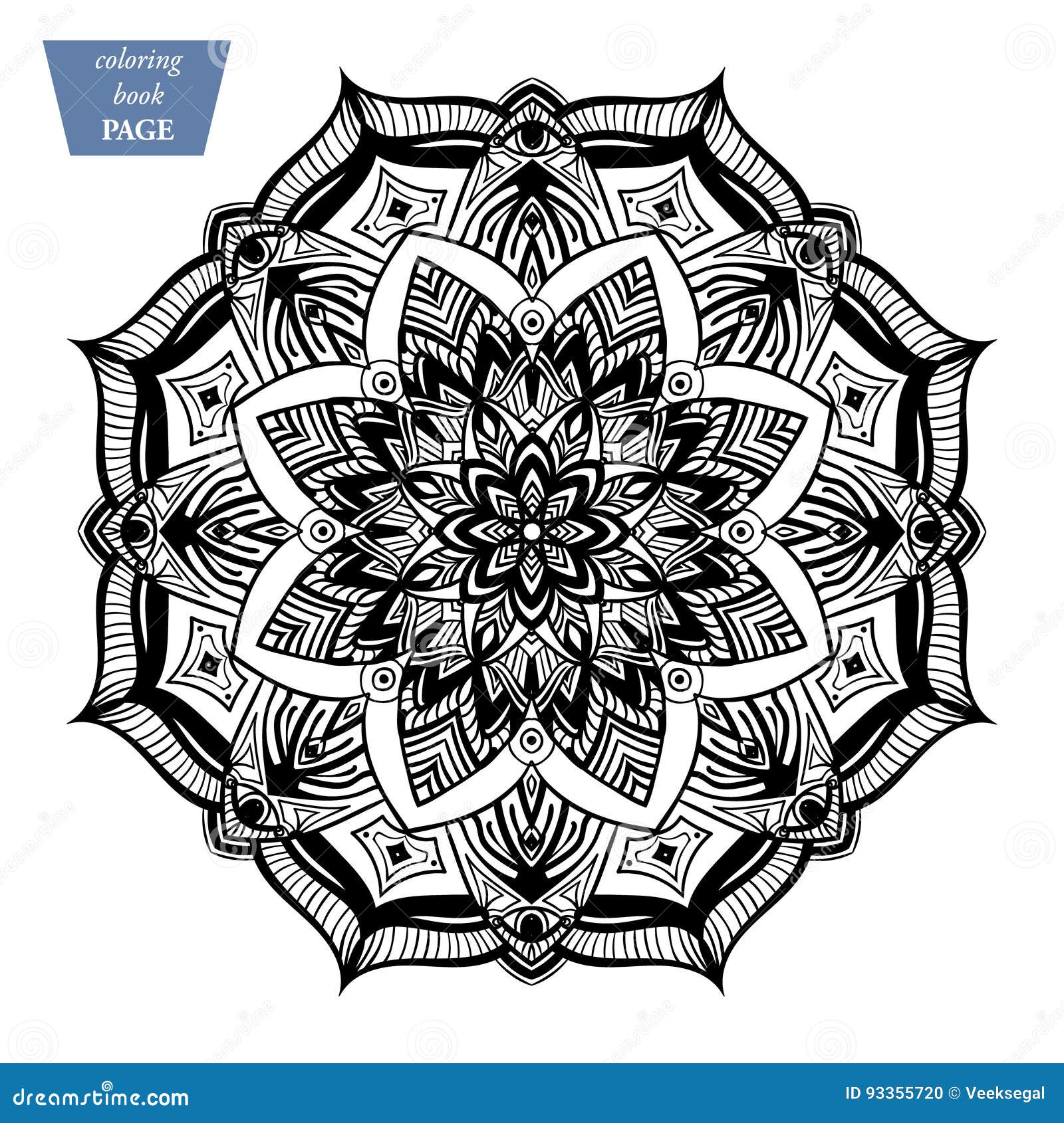 Download Mandala. Coloring Page. Vintage Decorative Elements. Oriental Pattern, Vector Illustration G ...