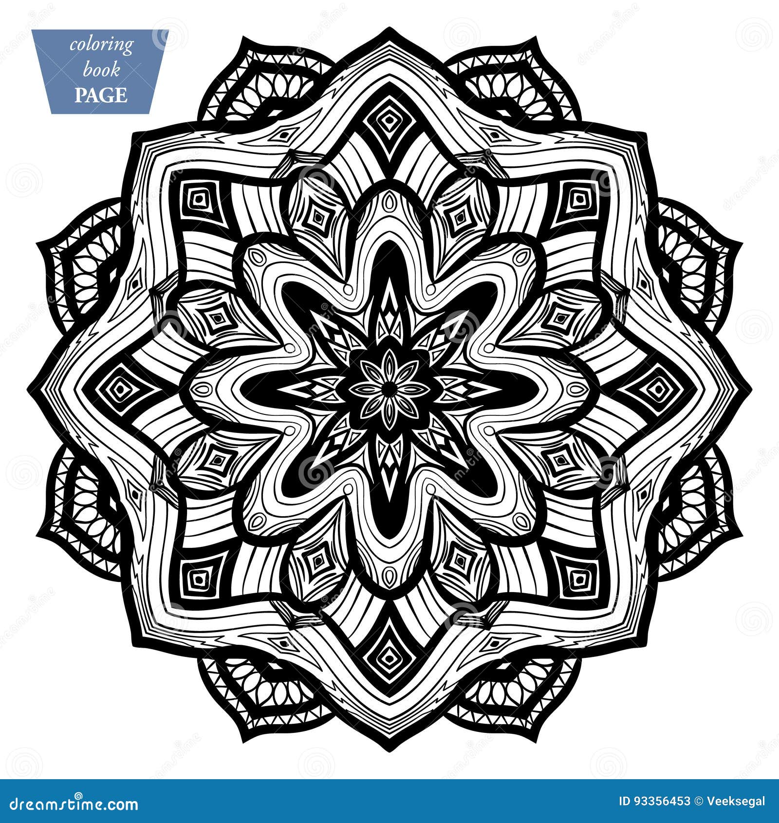 Download Mandala. Coloring Page. Vintage Decorative Elements ...