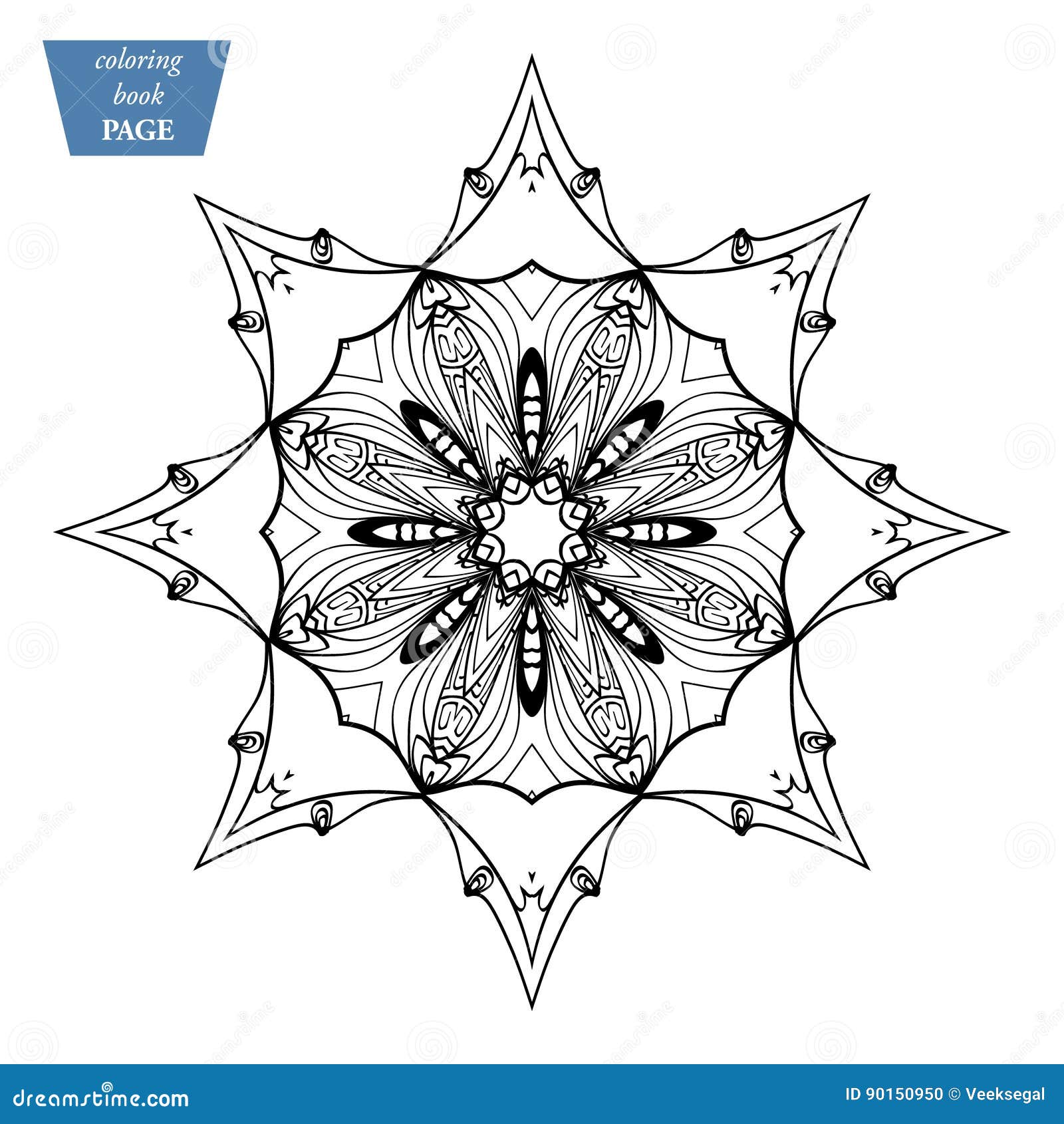 Download Mandala. Coloring Page. Vintage Decorative Elements. Oriental Pattern, Vector Illustration ...