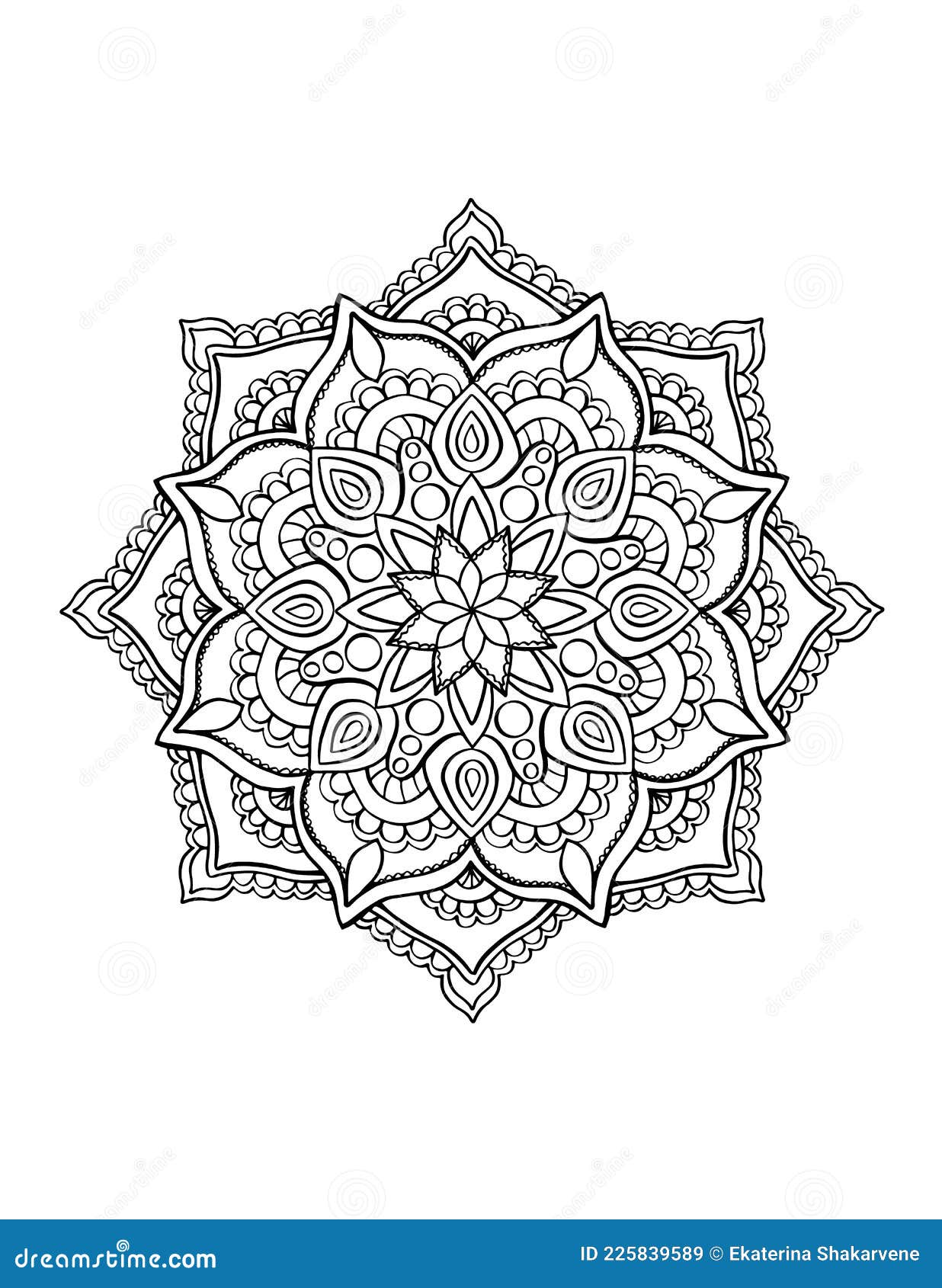 Página para colorir mandala para adulto