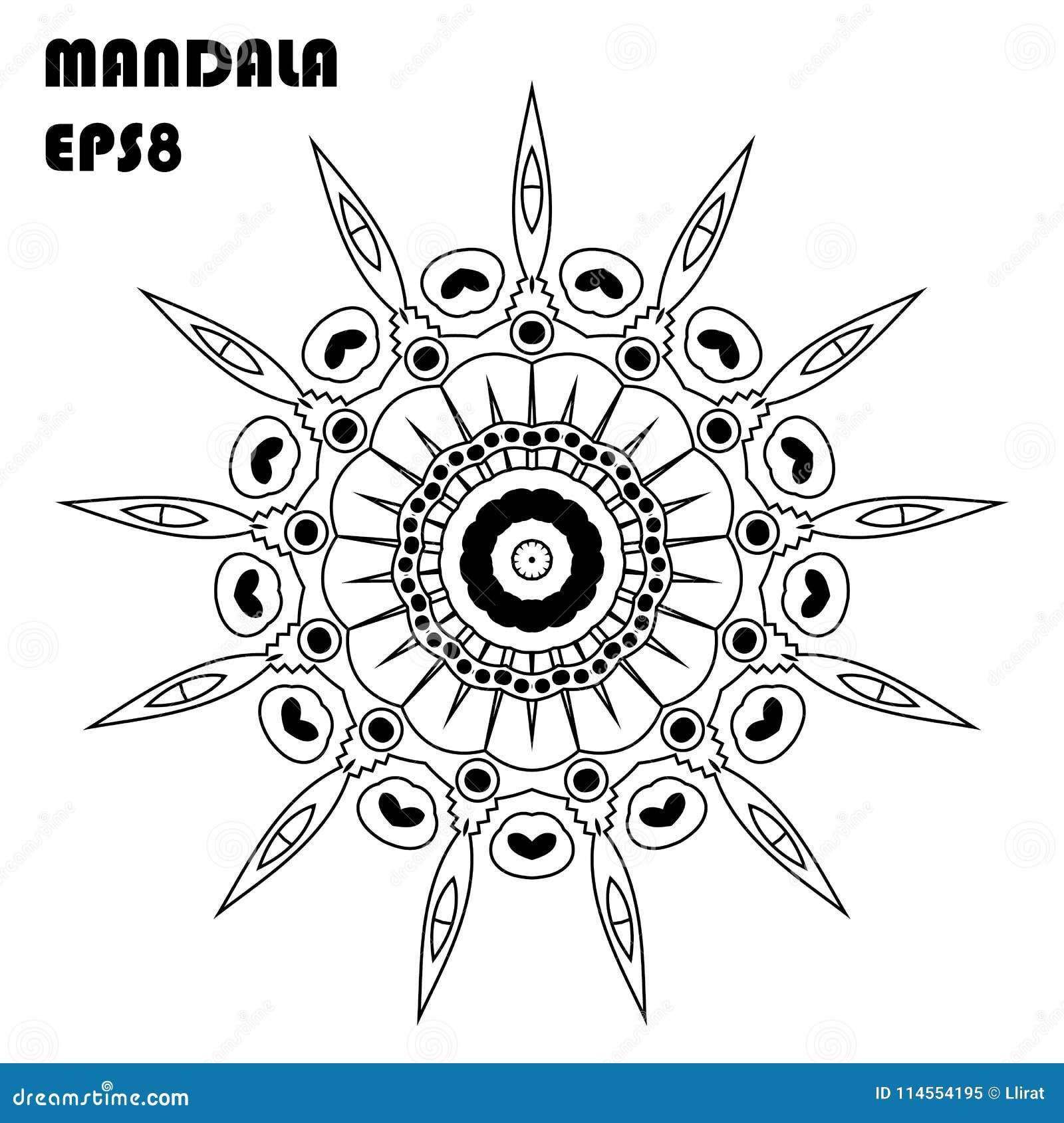 padrão de mandala de página para colorir. vetor de arte de linha mandala  flor decorativa. padrão de ornamento de mandala para colorir. elementos de  decoração árabe vintage. padrão de mandala preto e