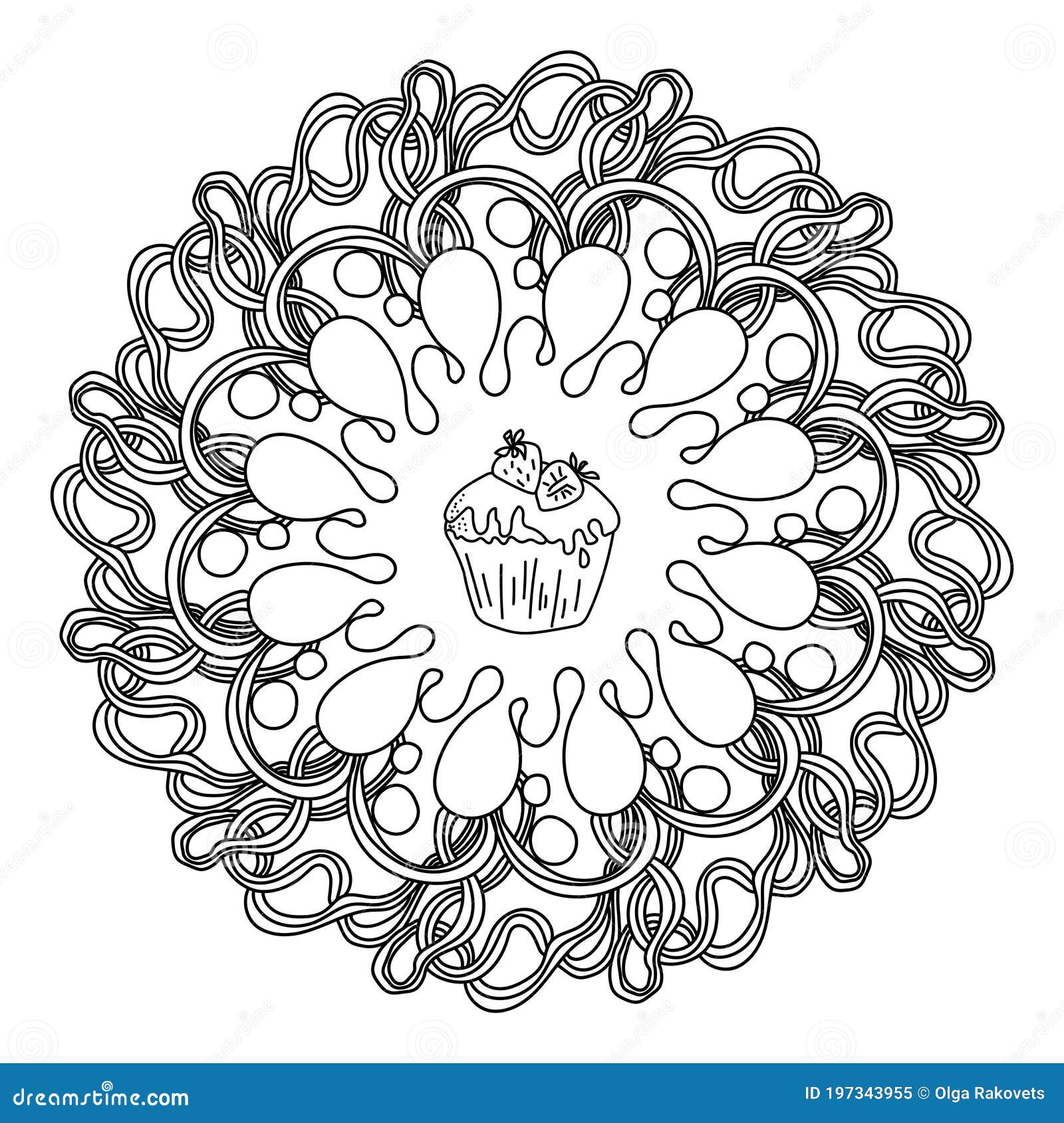 Desenho de Mandala flor natural para Colorir - Colorir.com