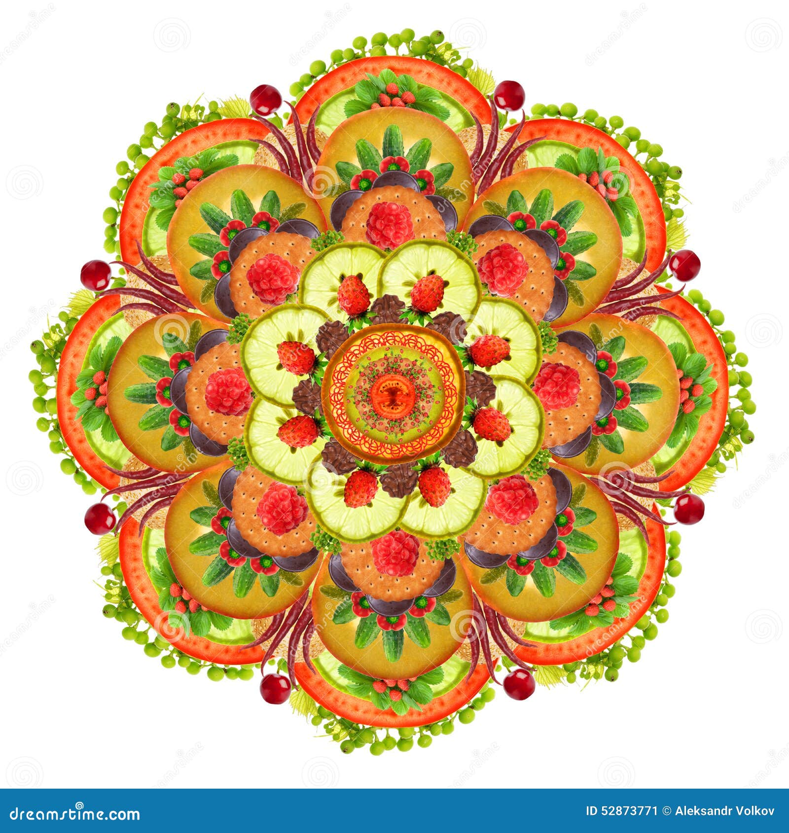 Mandala de la pizza imagen de archivo. Imagen de cereza - 52873771