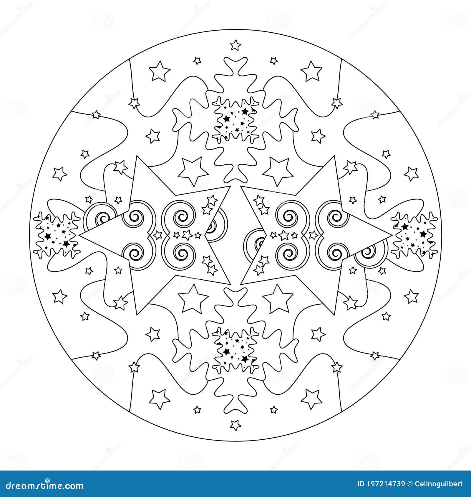 Desenhos para colorir Mandalas de Natal