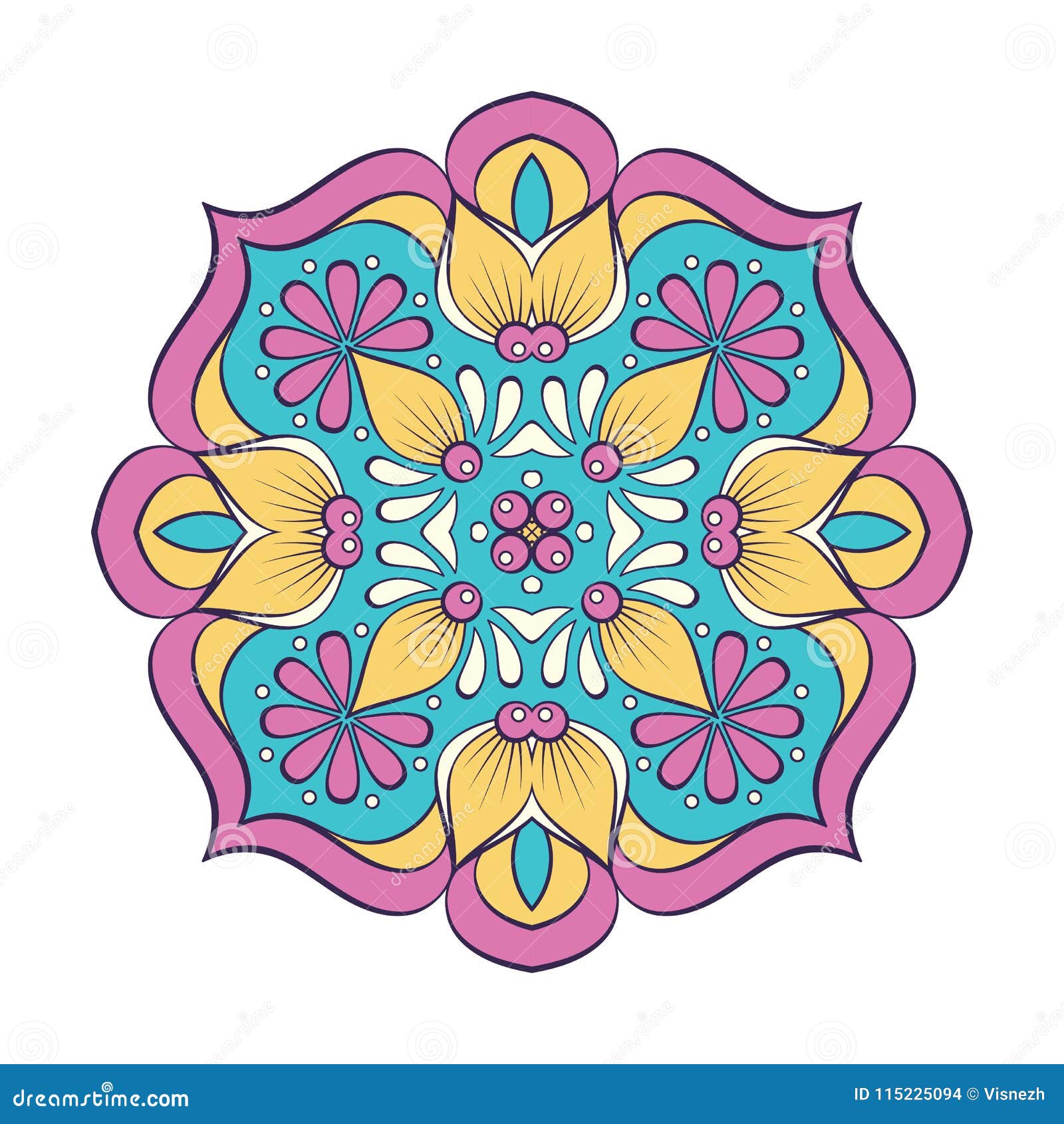 Mandala Del Indio Del Vector Ilustración del Vector Ilustración de