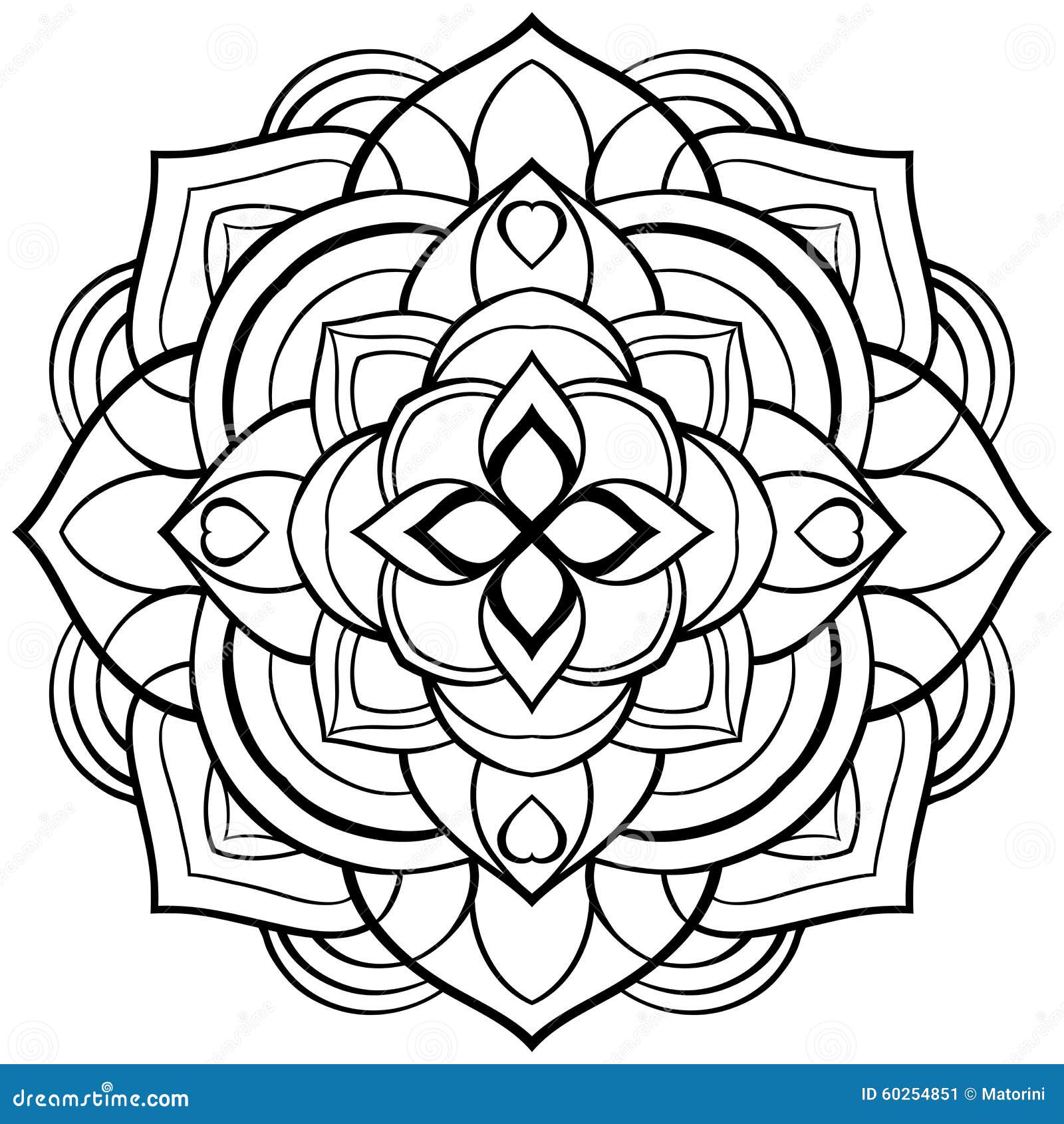 Mandala di vettore per il libro da colorare