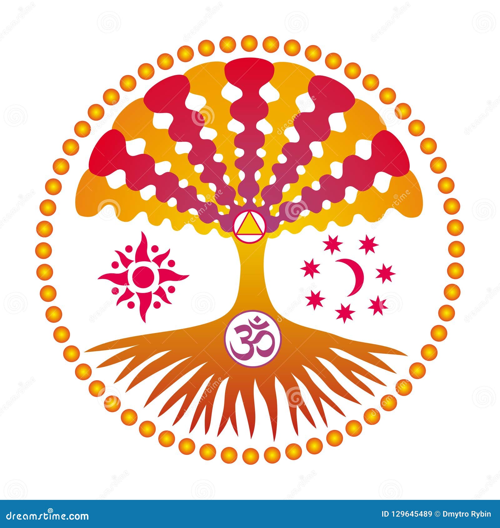 Mandala El árbol De La Vida En Colores Coloridos Brillantes Ilustración del  Vector - Ilustración de colorido, negro: 129645489