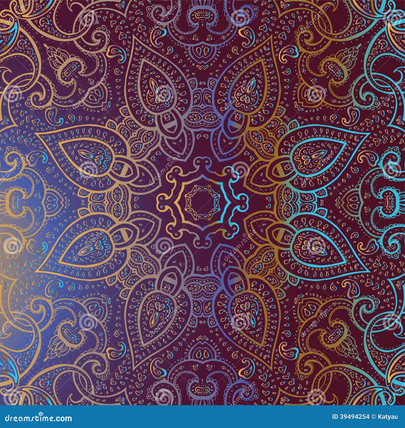 Mandala. Indisch Decoratief Patroon. Stock Illustratie - Illustration ...