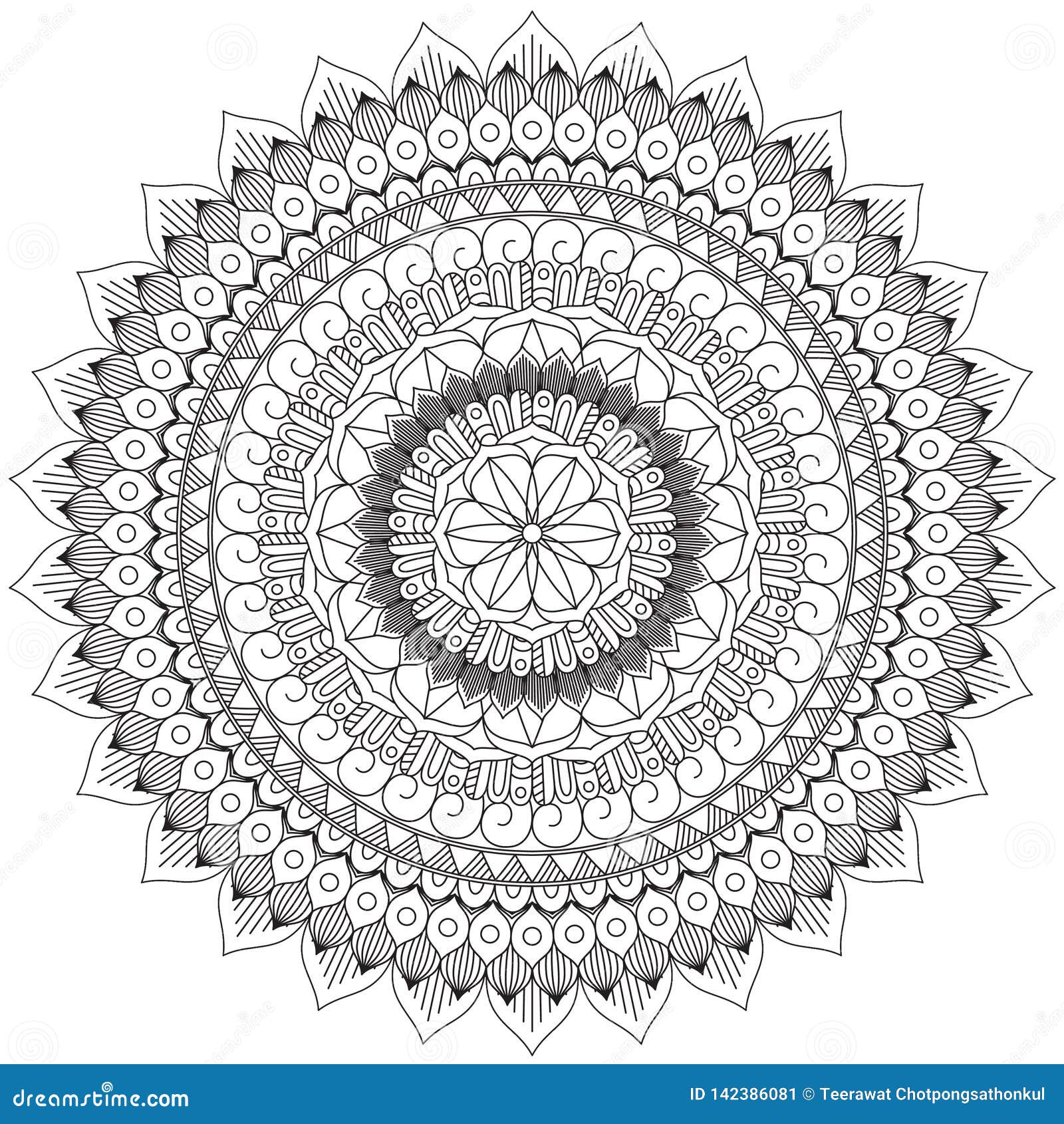 Mandala Intricate Patterns Black And White Good Mood 