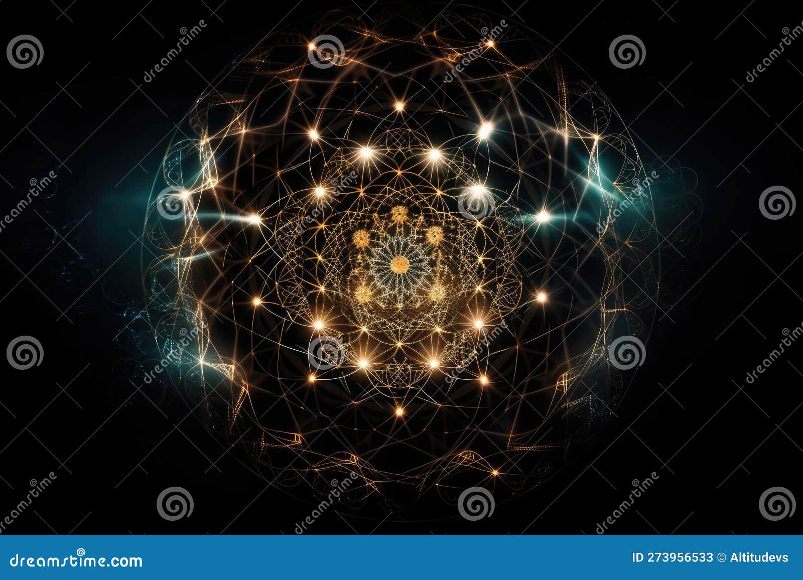 Mandala of Light Shining through the Darkness, Surrounded by Sacred