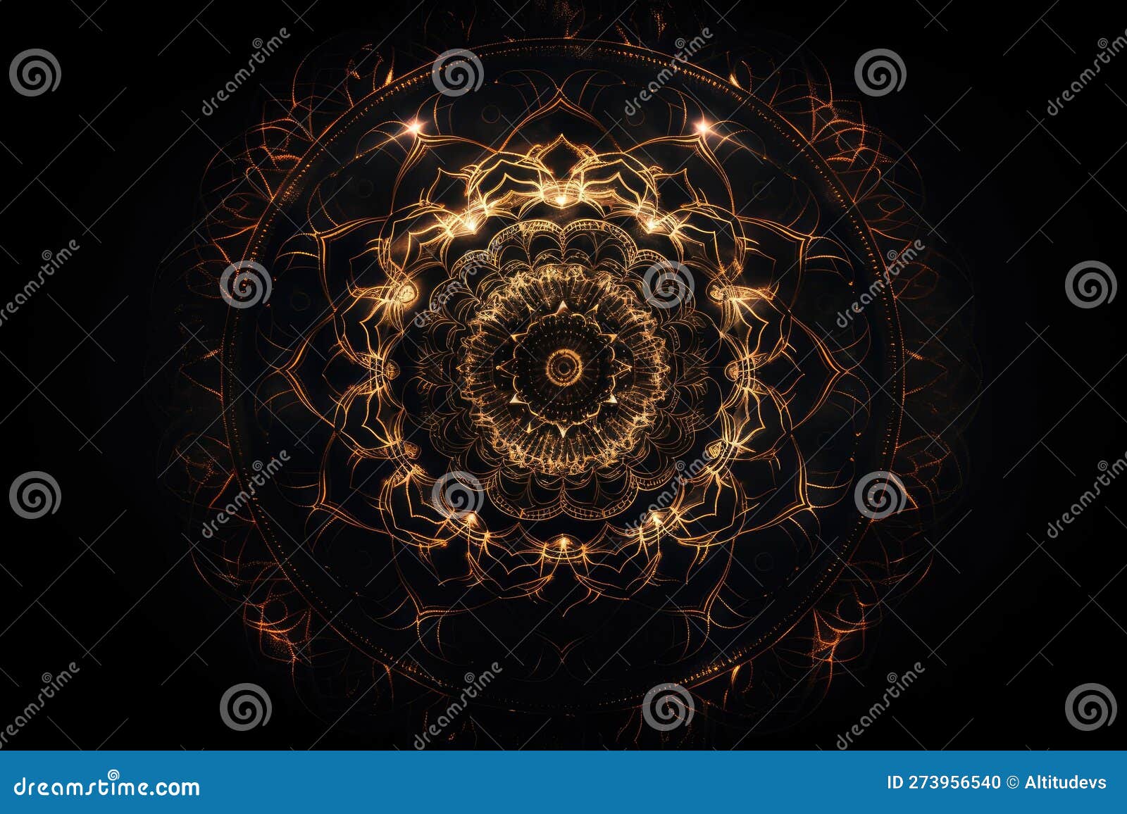 Mandala of Light Shining through the Darkness, Surrounded by Sacred