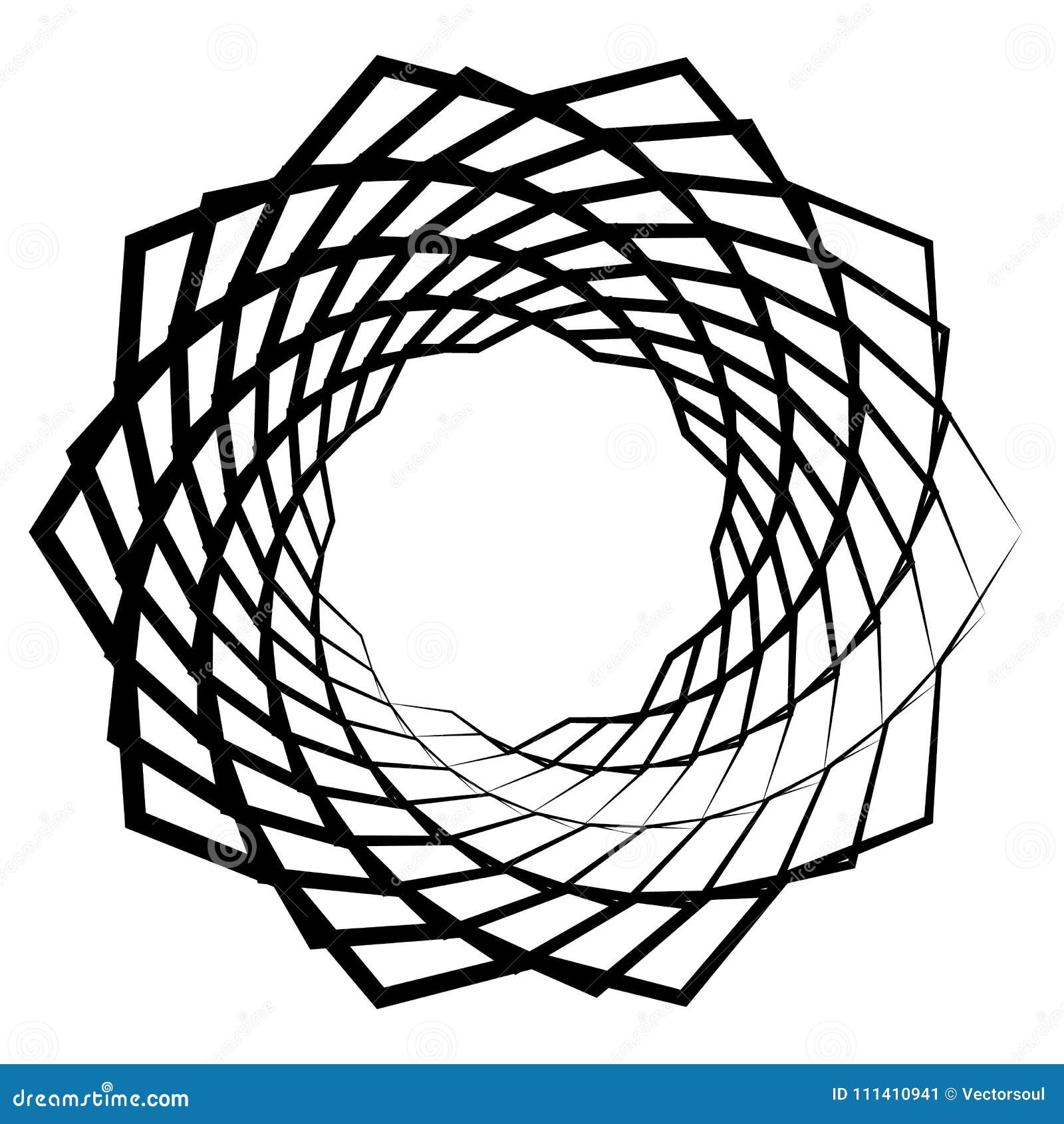 mandala, motif with wavy, zig-zag lines rotating