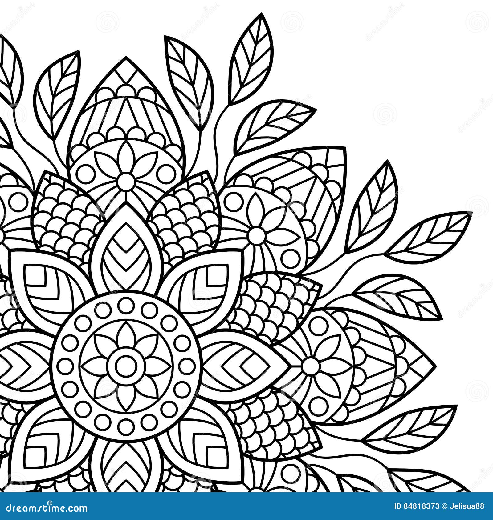 Desenho de Uma mandala de estilo árabe para Colorir  Desenho de mandala,  Flores art nouveau, Mandala art