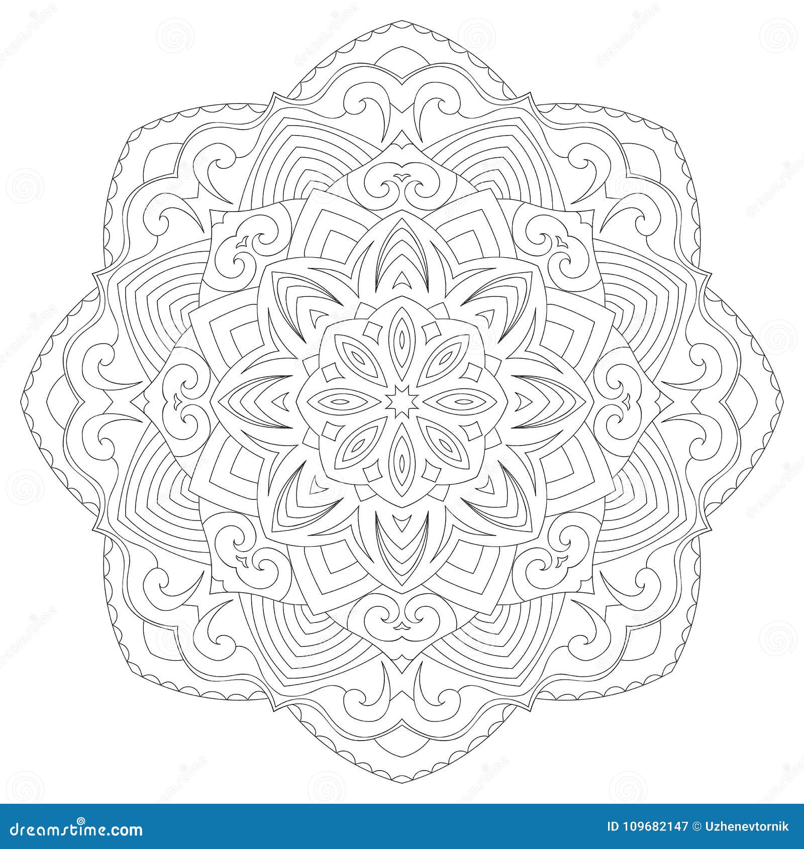 Página para colorir mandala para adulto