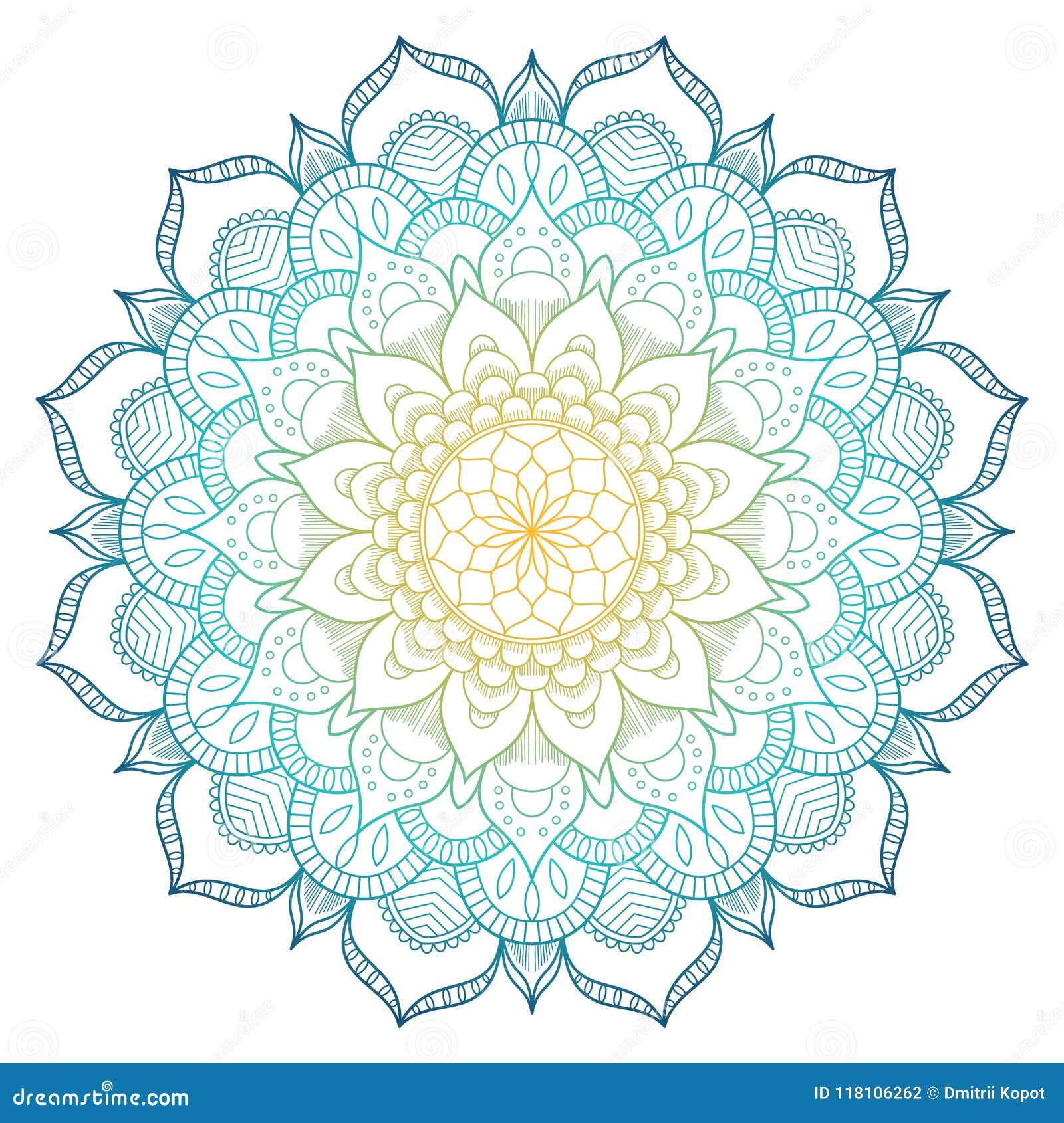 mandala pattern colored background.  . meditation  for india yoga. ornament for decorating a