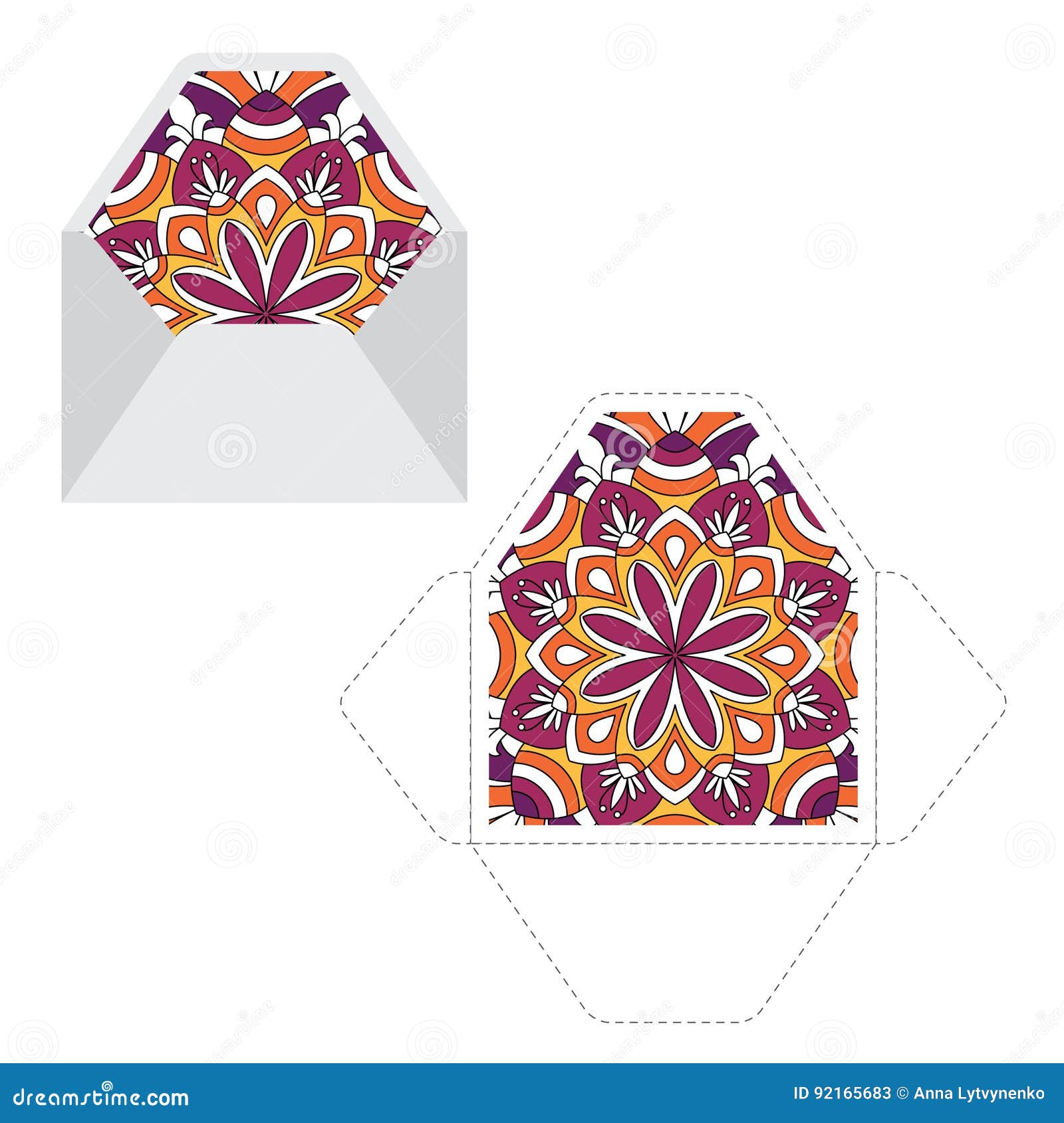 mandala pattern paper sleeve template