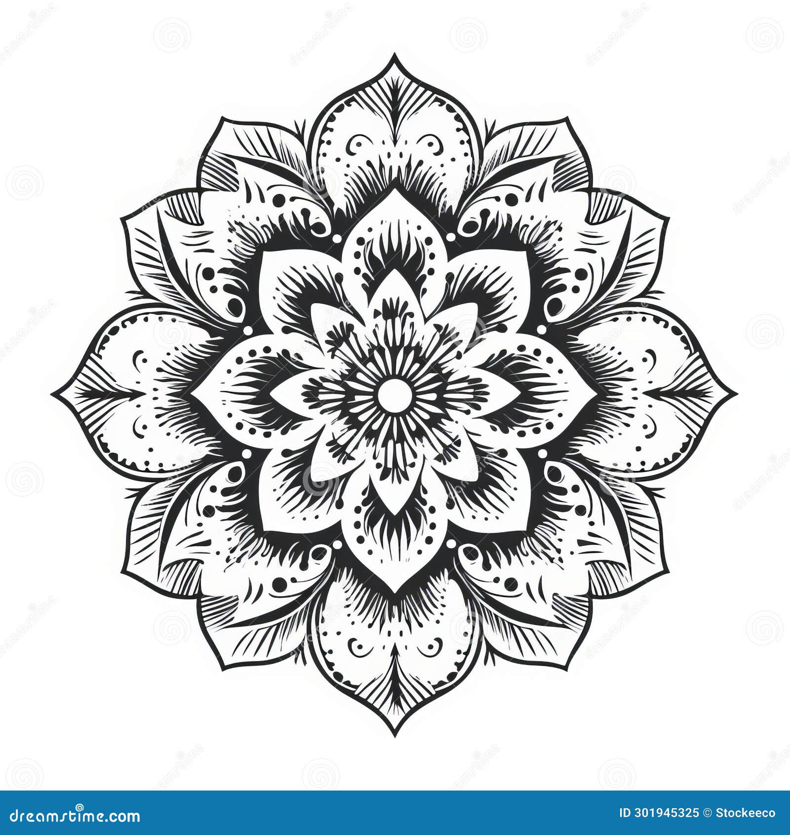 Black Tribal Lotus Temporary Tattoo, Black Henna Boho Bohemian Tattoo –  MyBodiArt