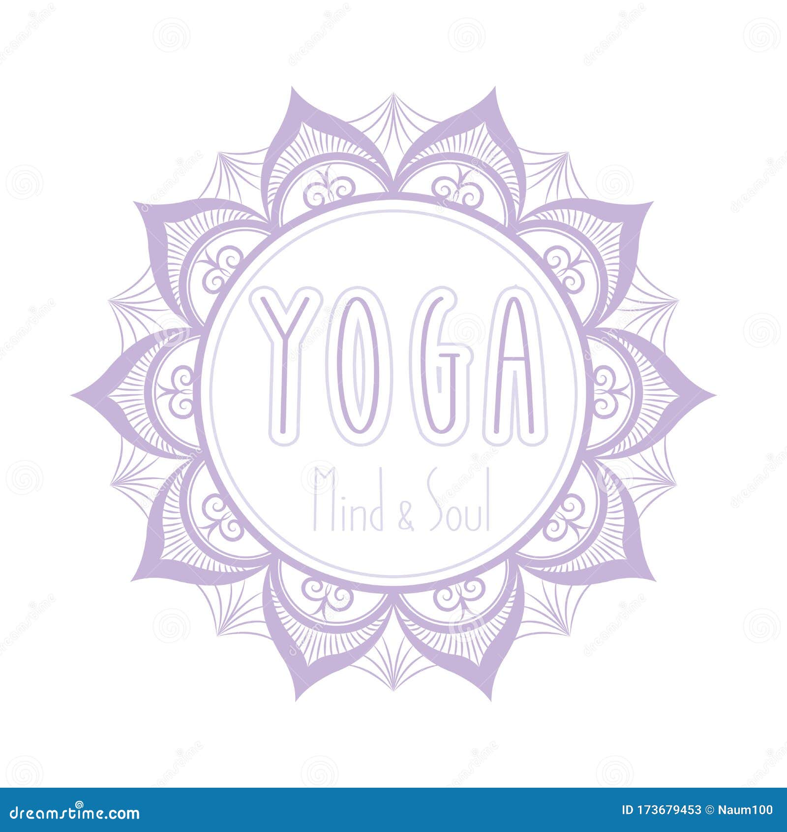 Download Mandala with text -yoga stock vector. Illustration of ...