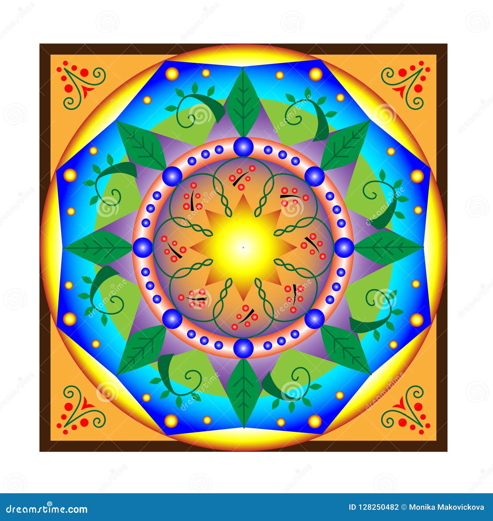 Mandala van Aarde stock illustratie. Illustration of ontwerp - 128250482