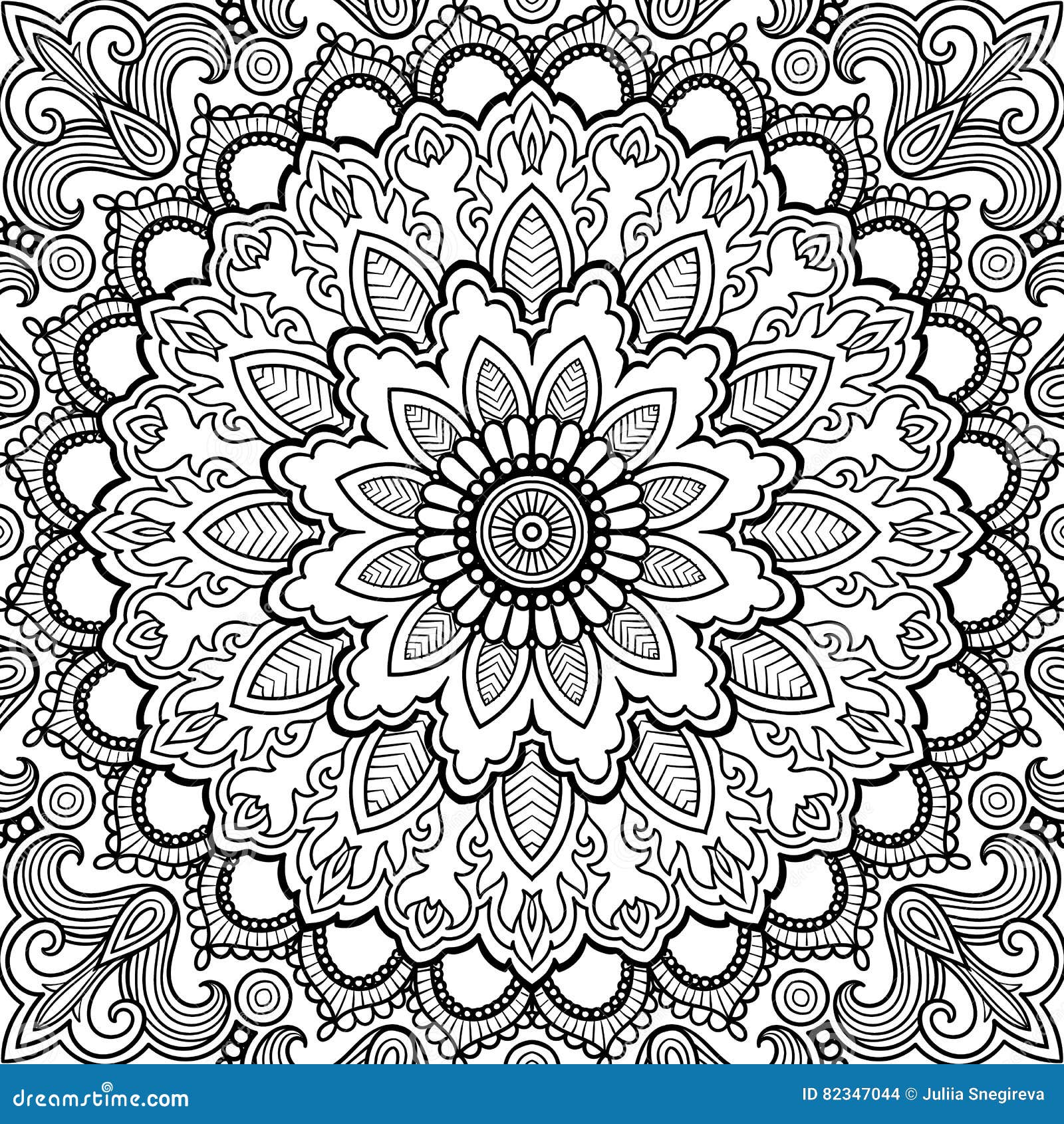 Mandala Vector Tatuering Islam  Arabiska Indier Asiatiska 