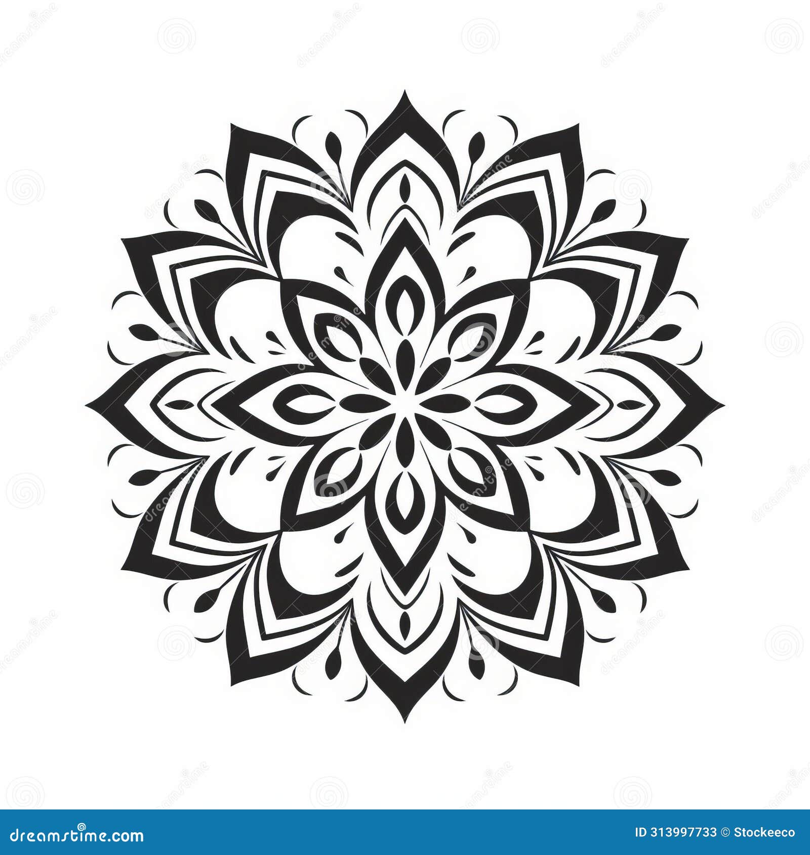 minimalistic mandalas mujer icon pattern on white background