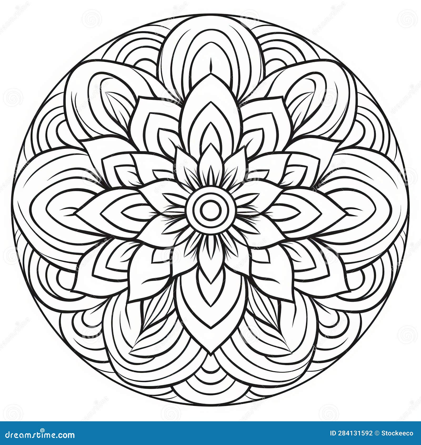 Flower mandala pattern for kids coloring pages Vector Image